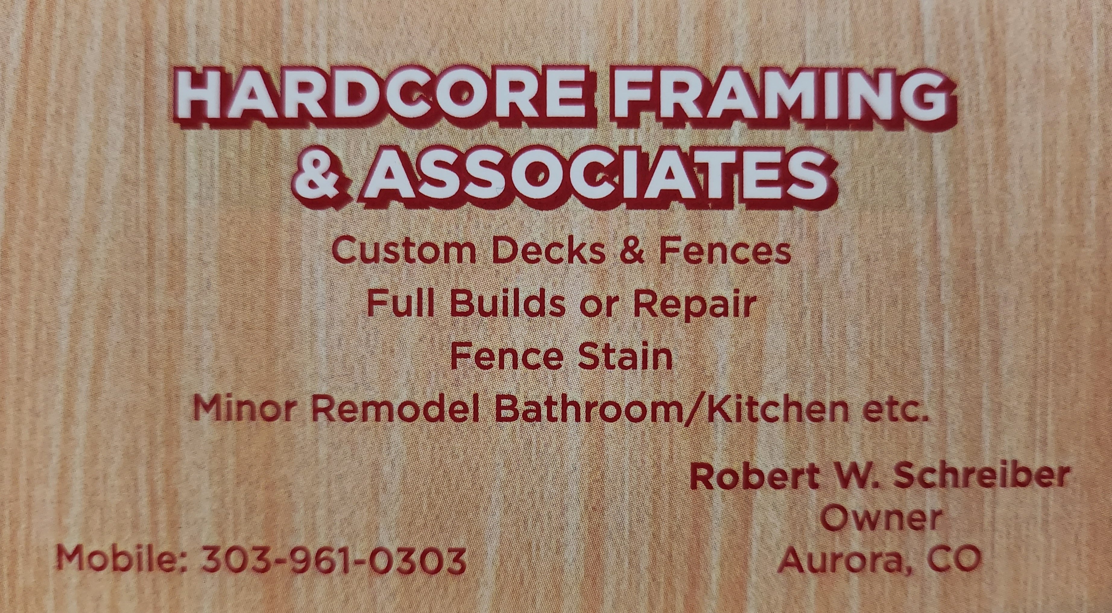 Hardcore Framing & Associates Logo