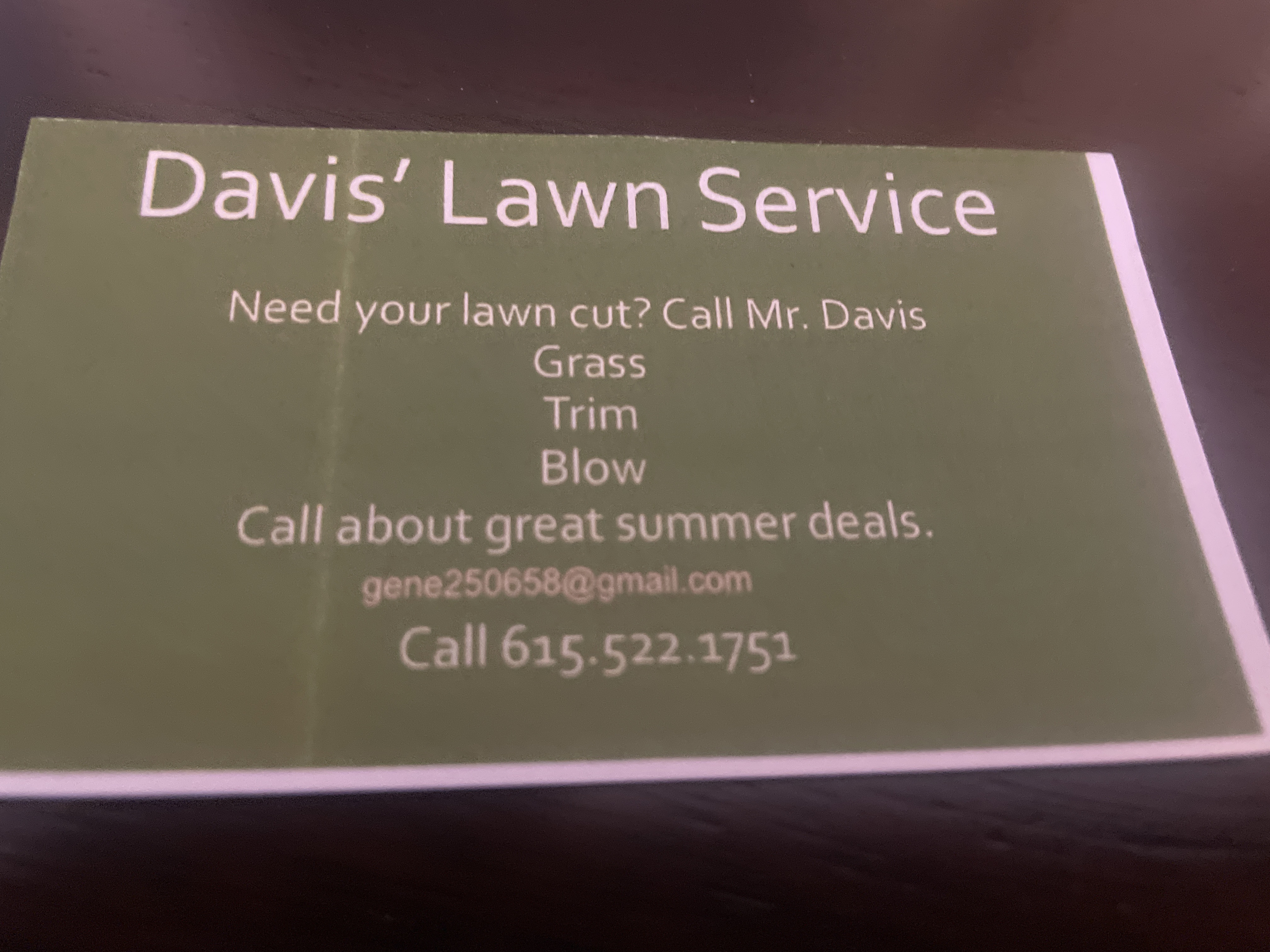 Davis Lawn Care Logo