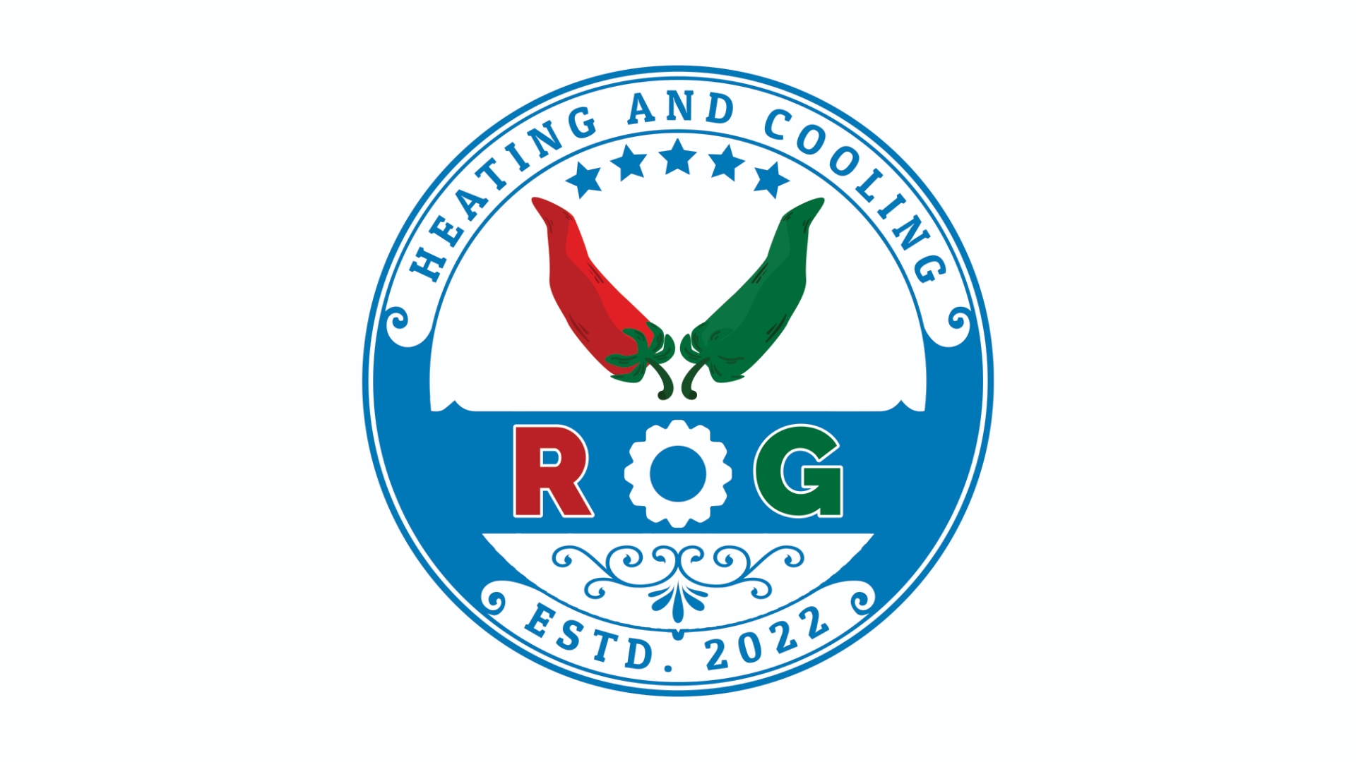 Red or Green Heating & Cooling Logo