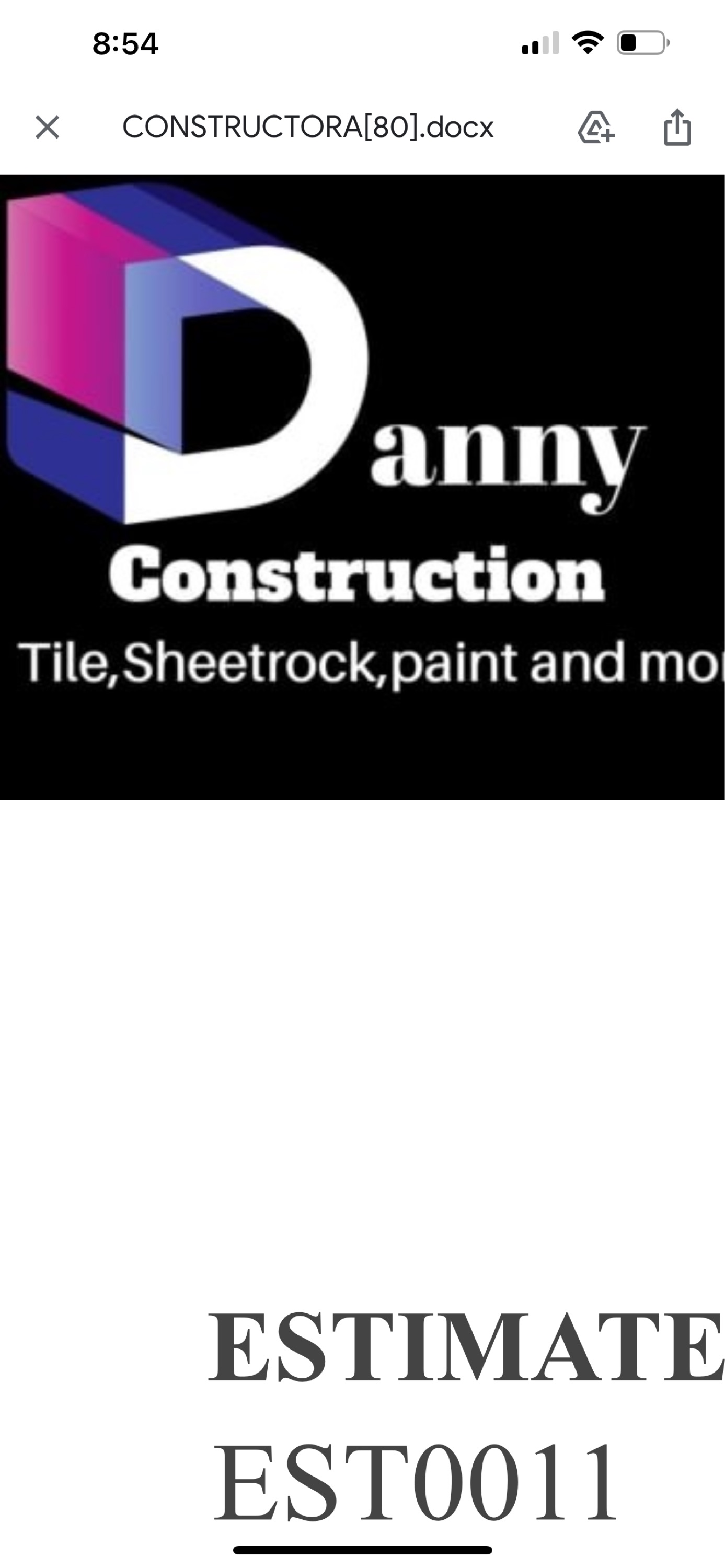 Danny Construction Logo