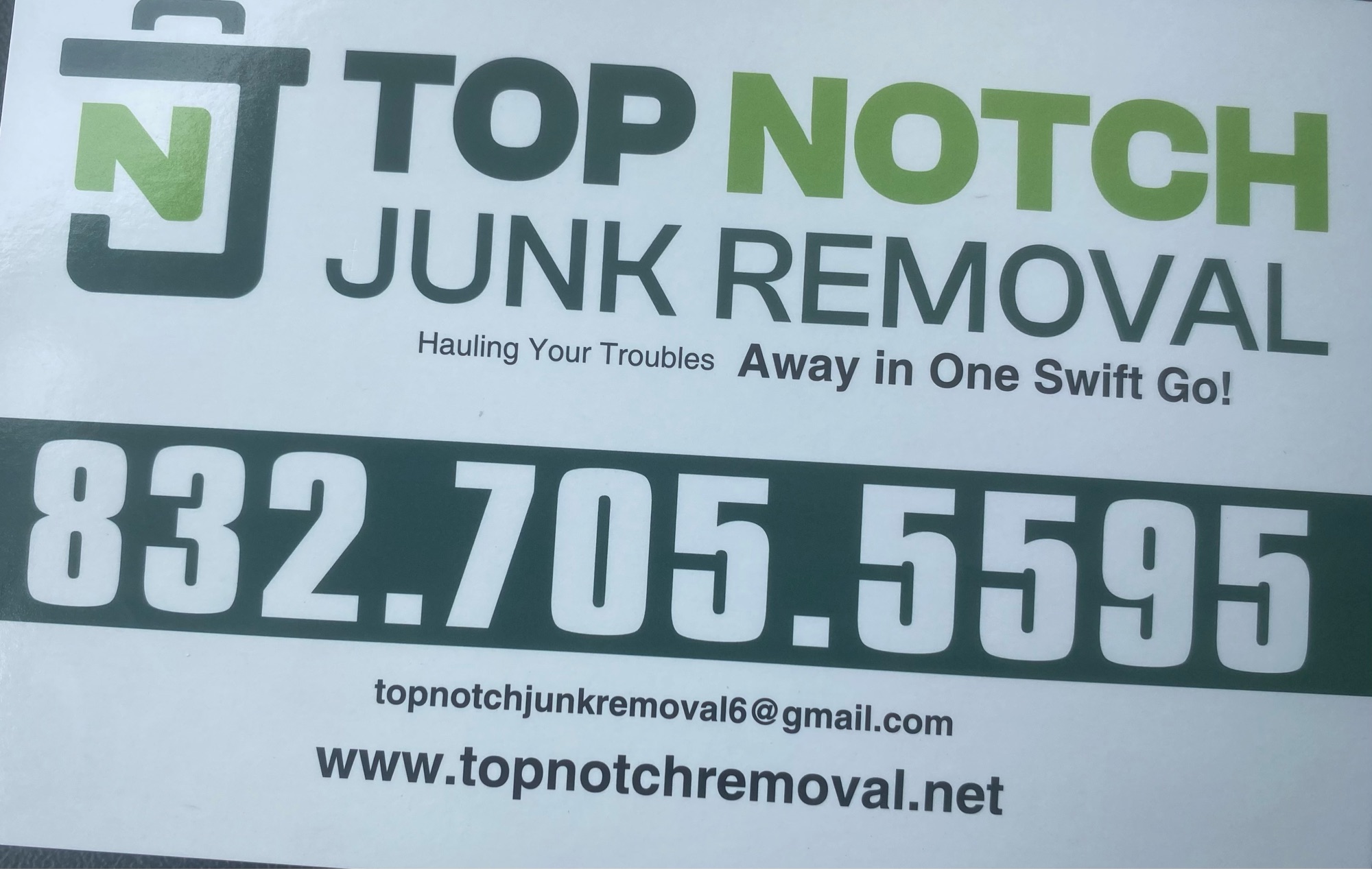 Top Notch Junk Removal Logo