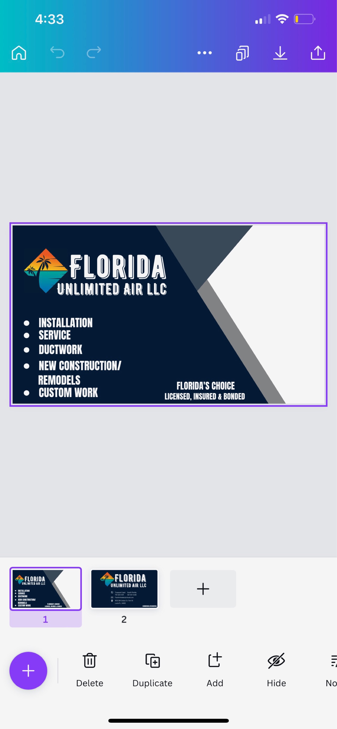 Florida Unlimited Air, LLC Logo
