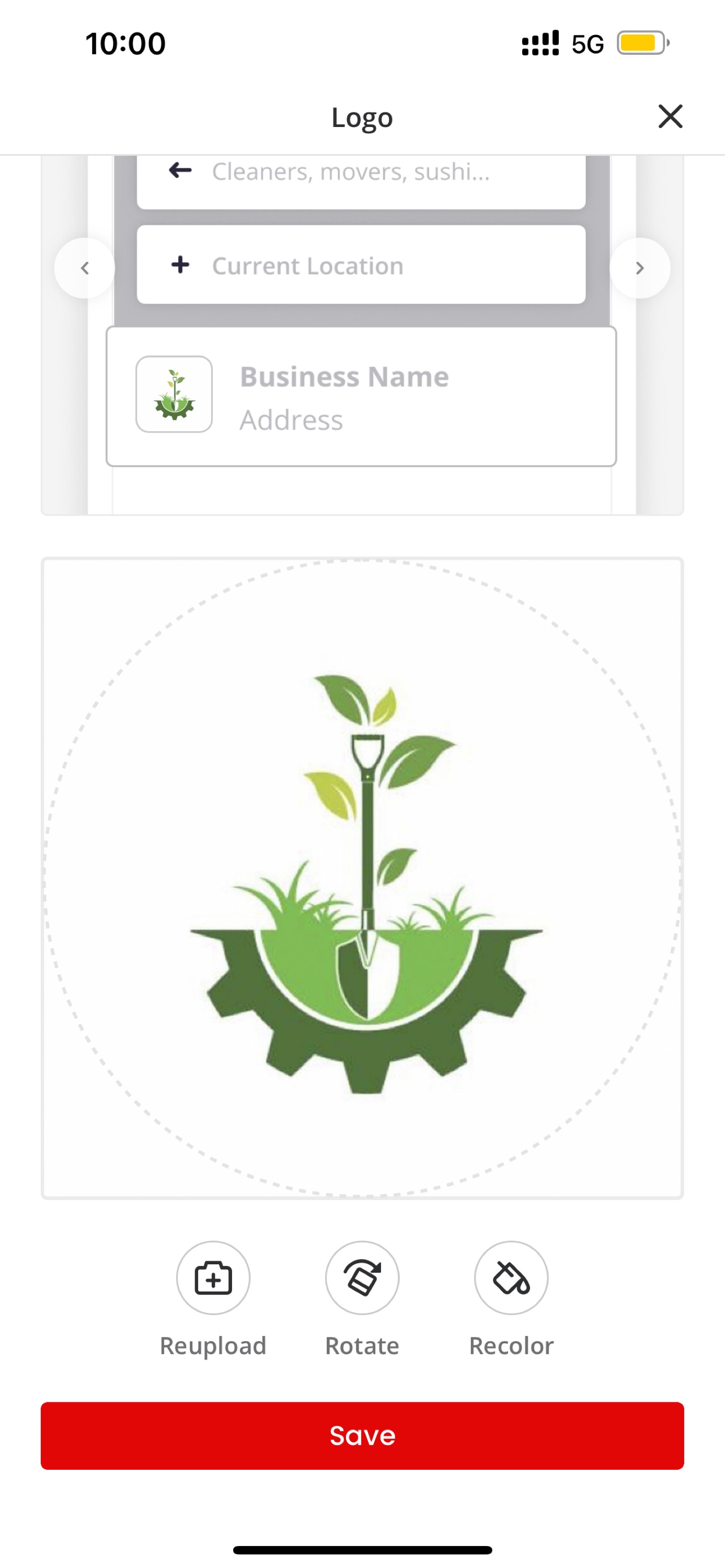 Ernestos Landscaping and Irrigation Logo