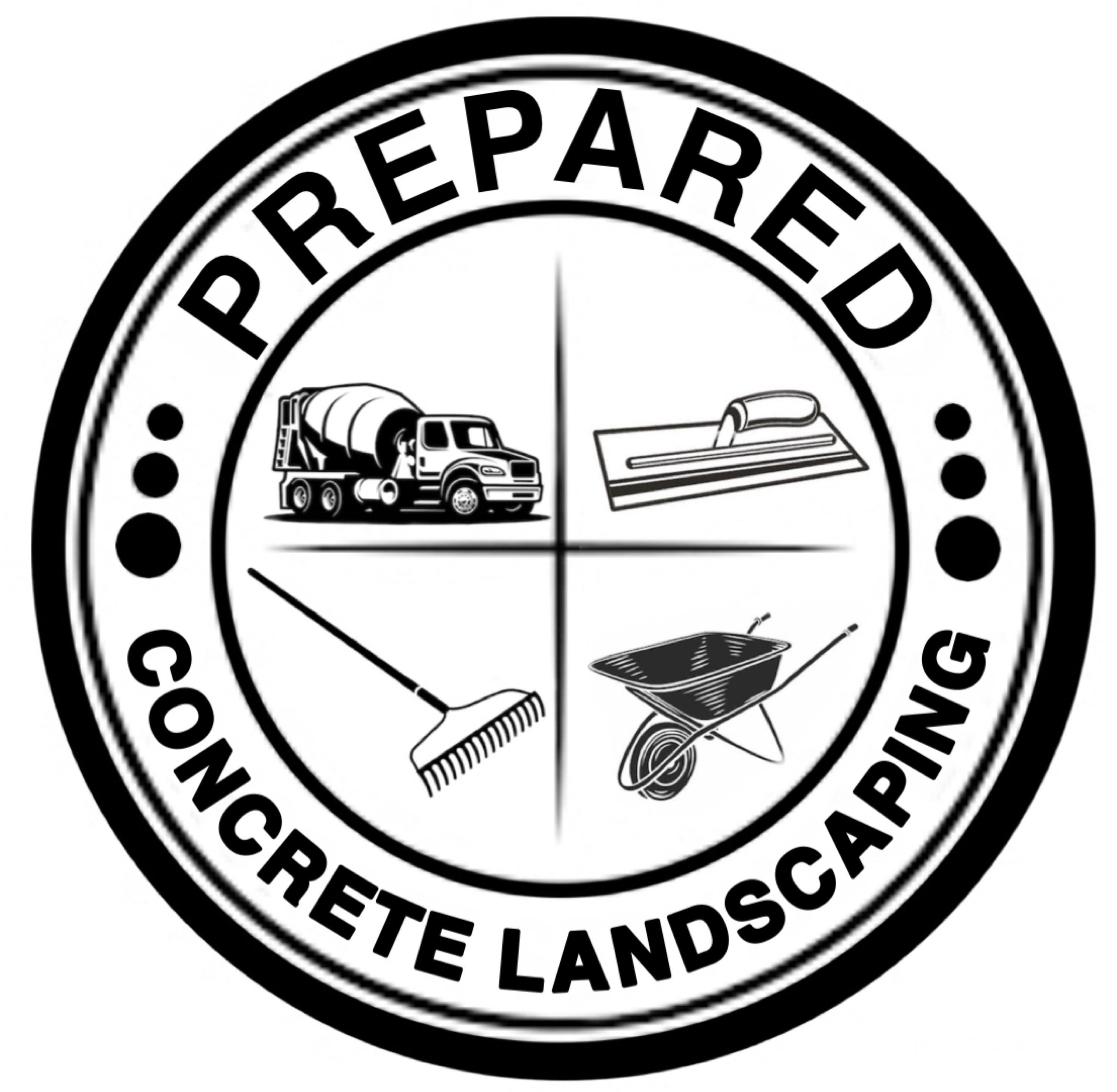 Prepared Concrete Landscaping Logo