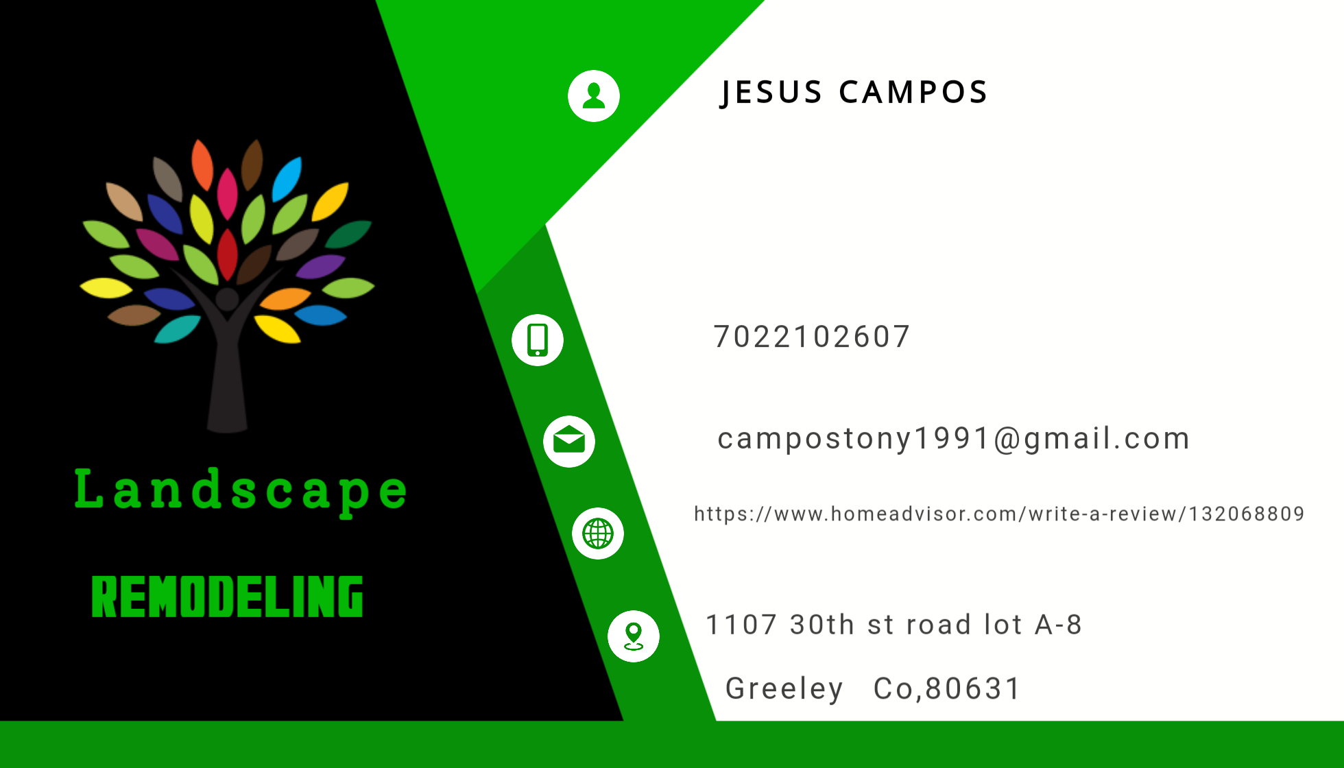 Jesus Landscaping Service Logo