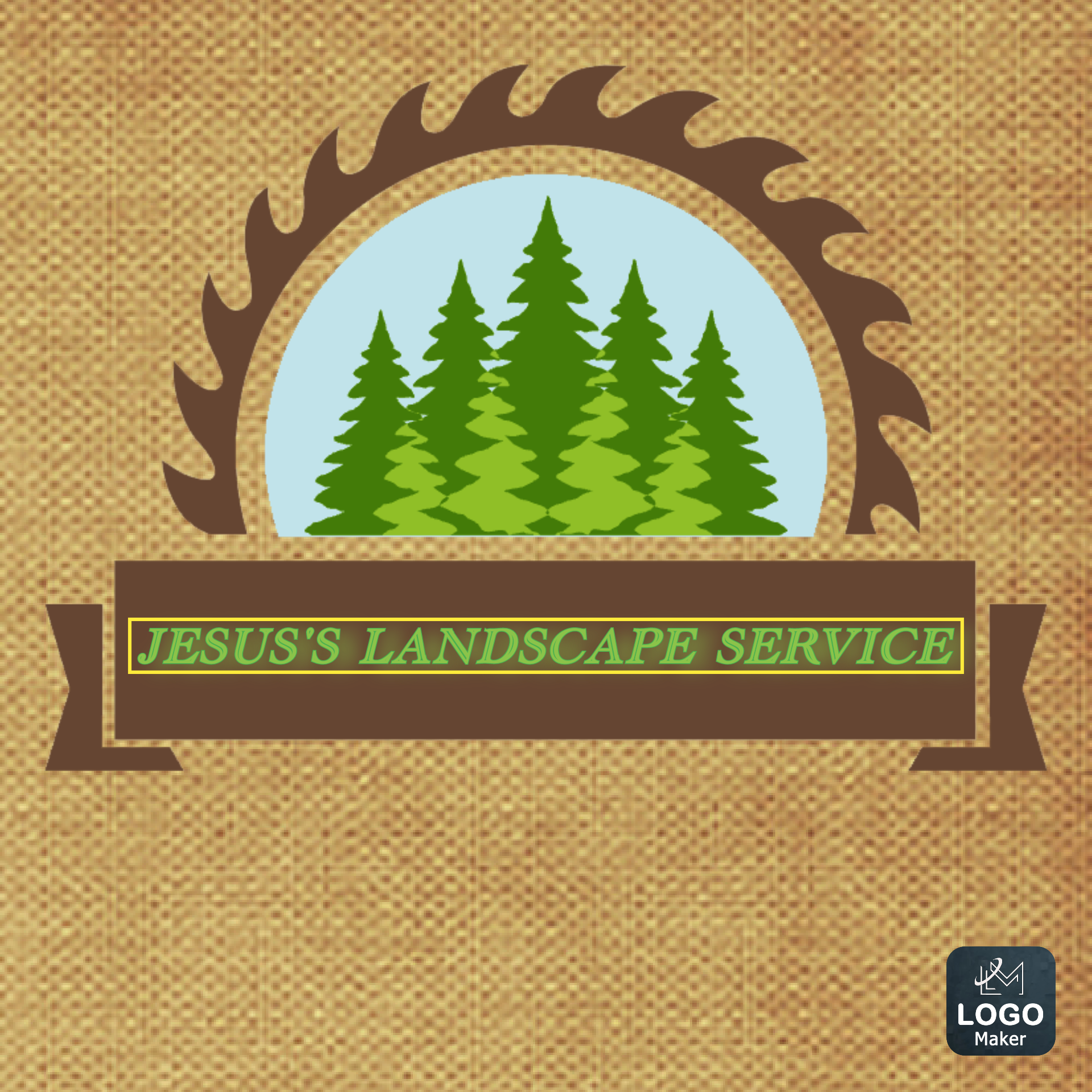 Jesus Landscaping Service Logo