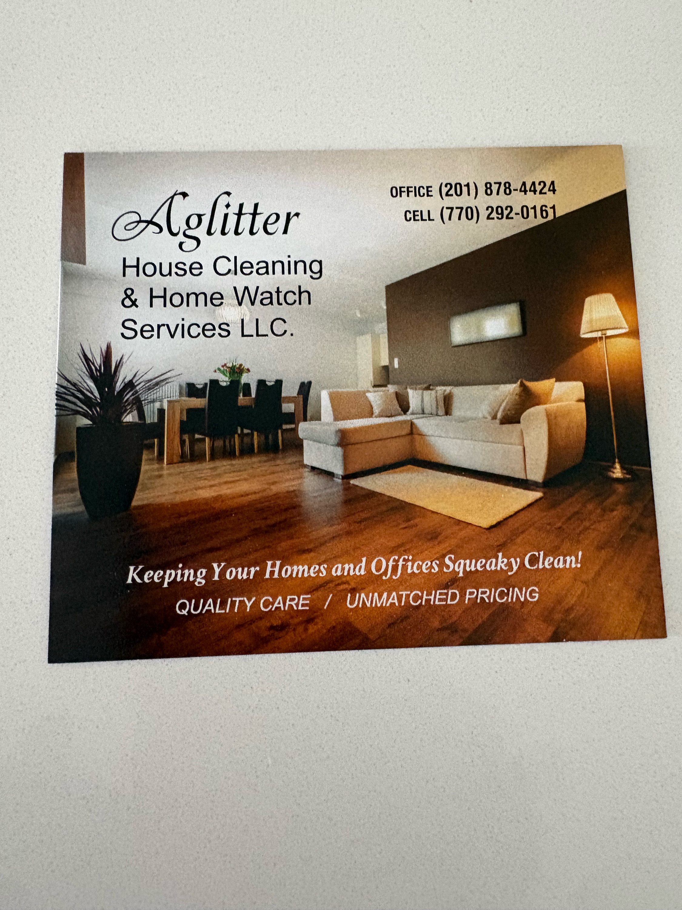 Aglitter House Cleaning & Home Watch Services LLC Logo