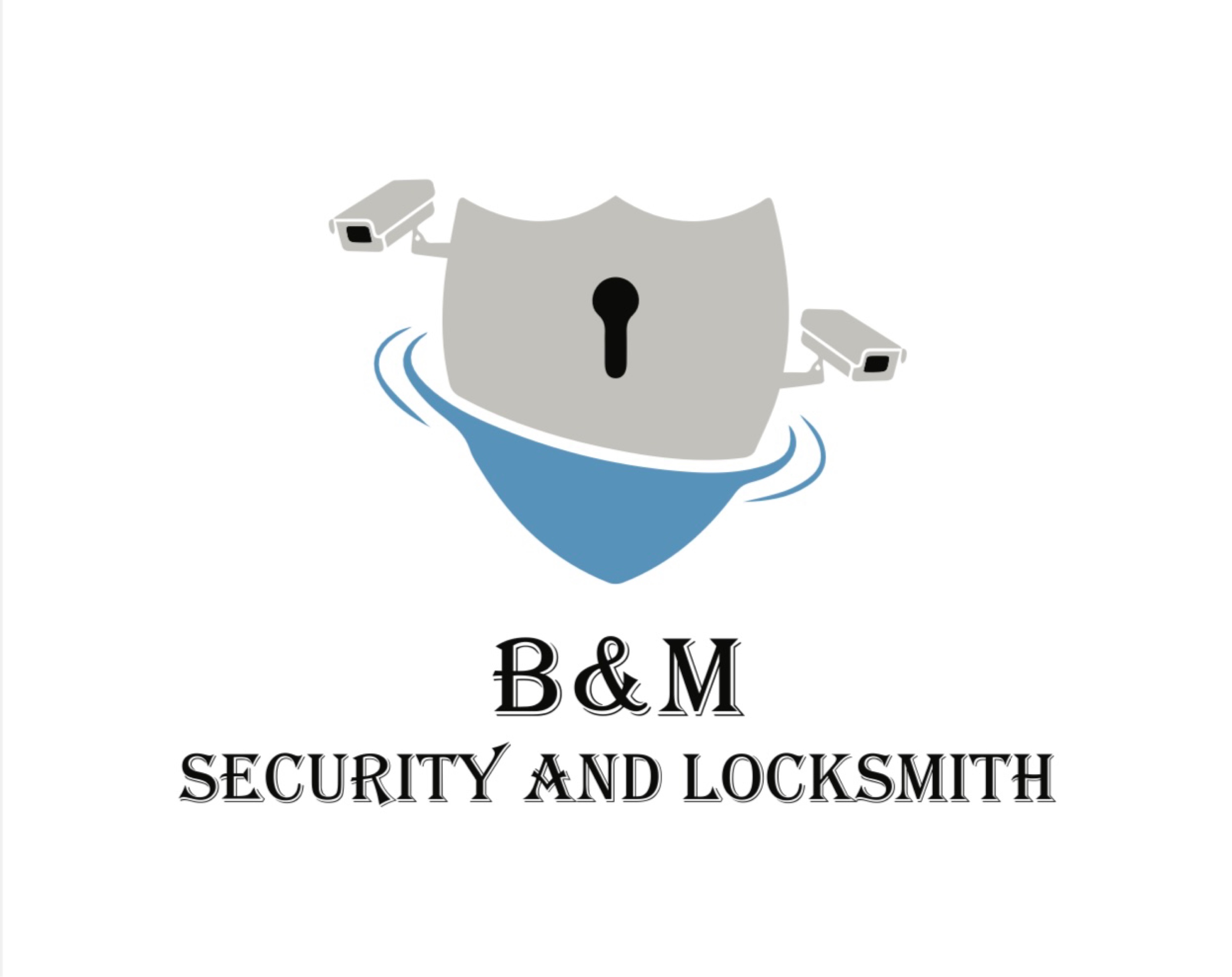 B and M Security and Locksmith Logo