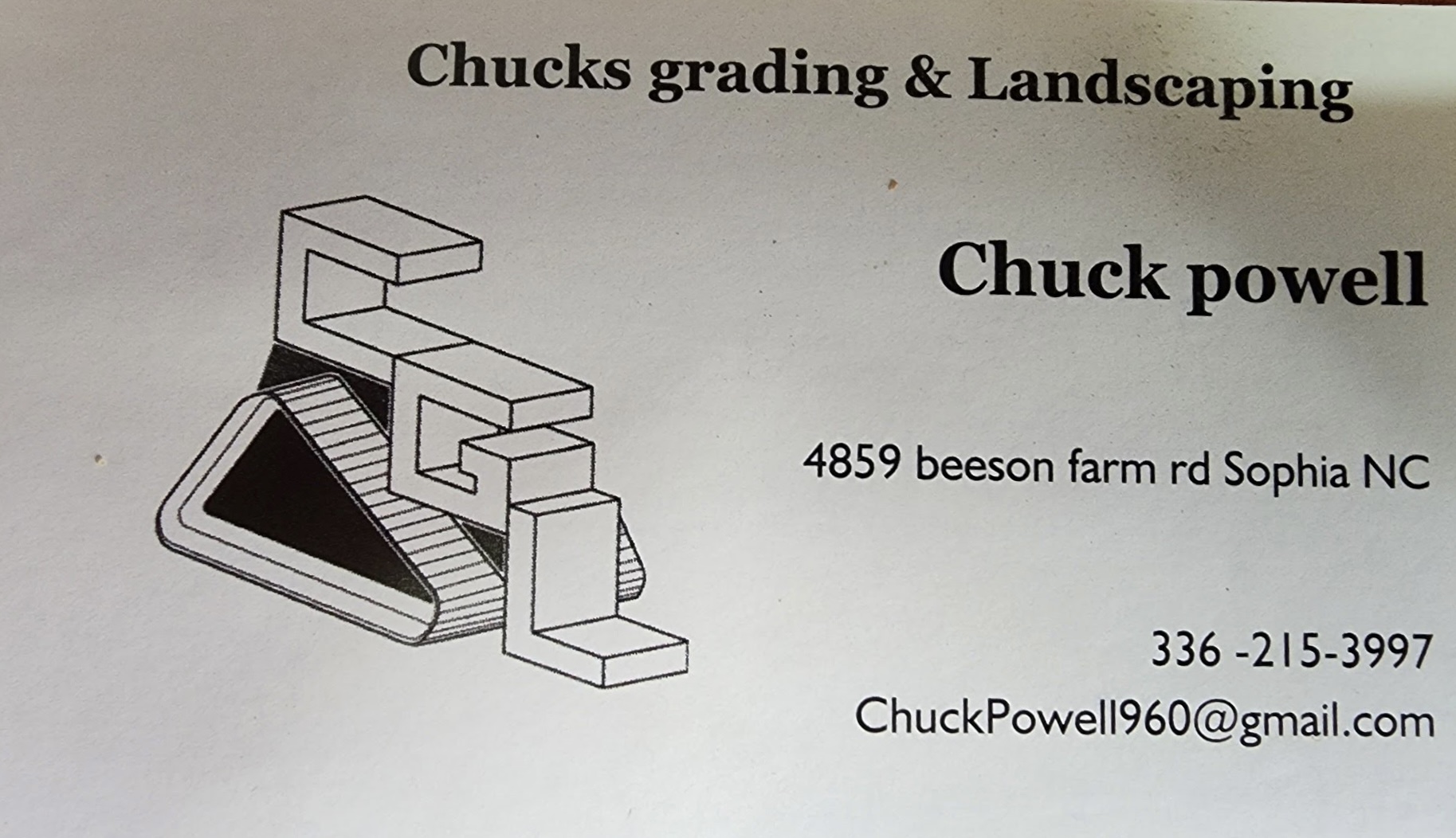 Chucks Grading and Landscaping Logo