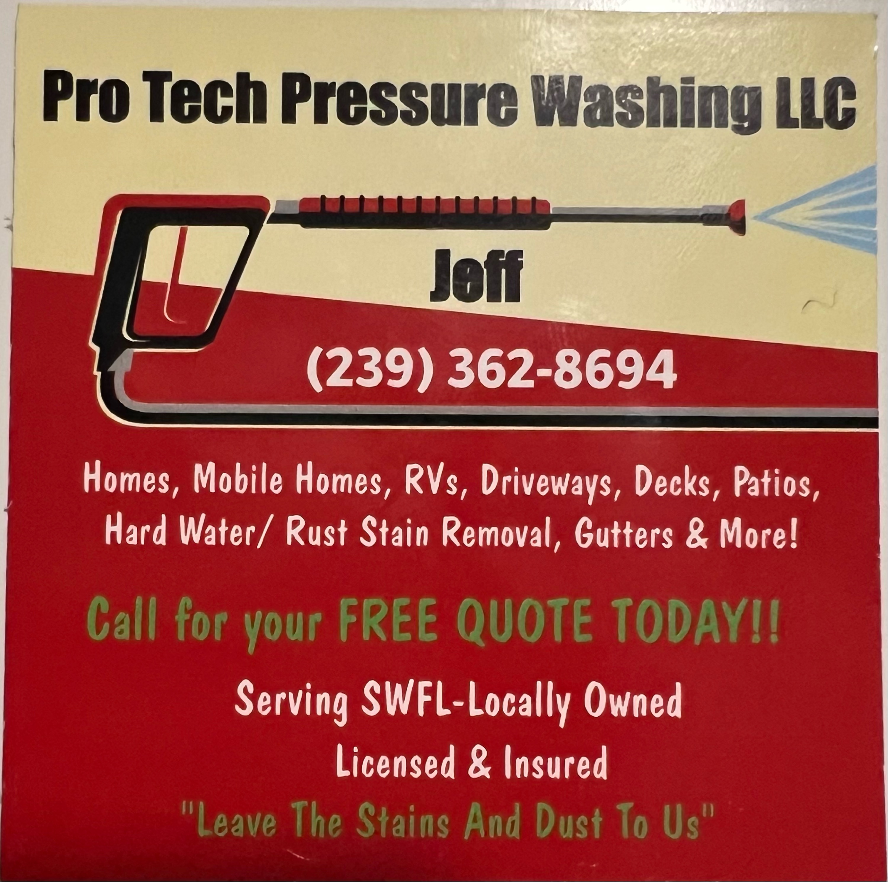 Pro Tech Pressure Washing Logo