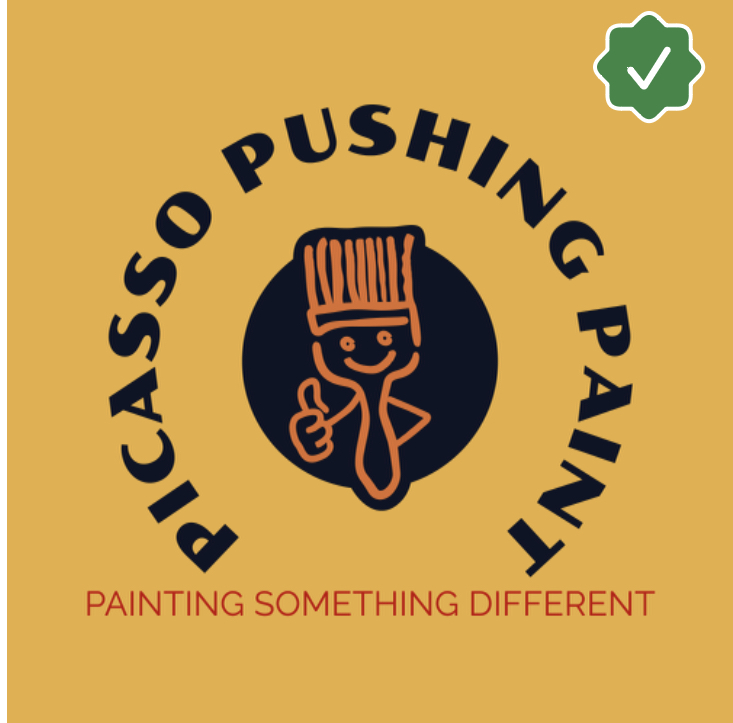 Picasso Pushing Paint Logo
