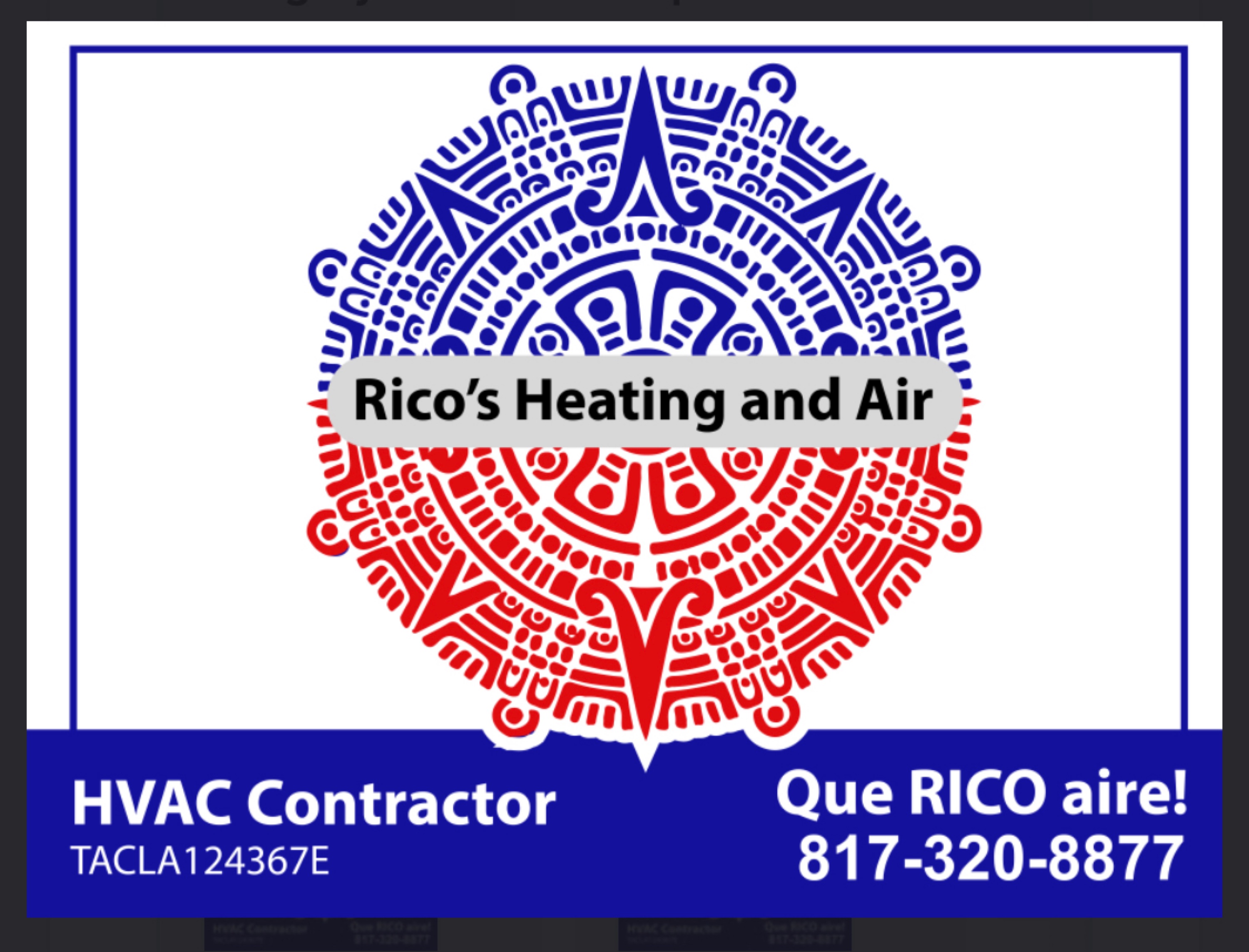 Rico's Heating and Air Logo