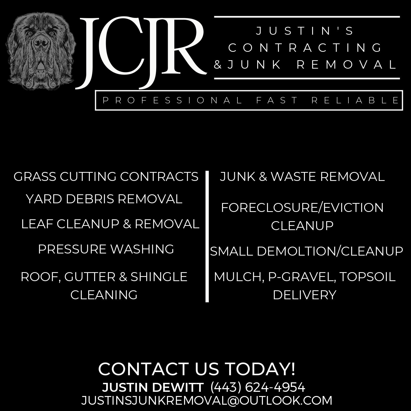 Justin's Contracting and Junk Removal Logo