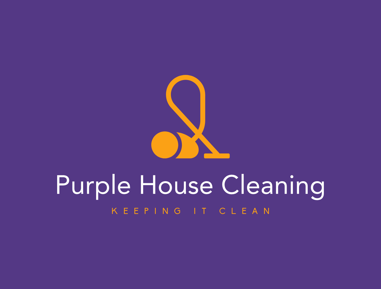 Purple House Cleaning Logo