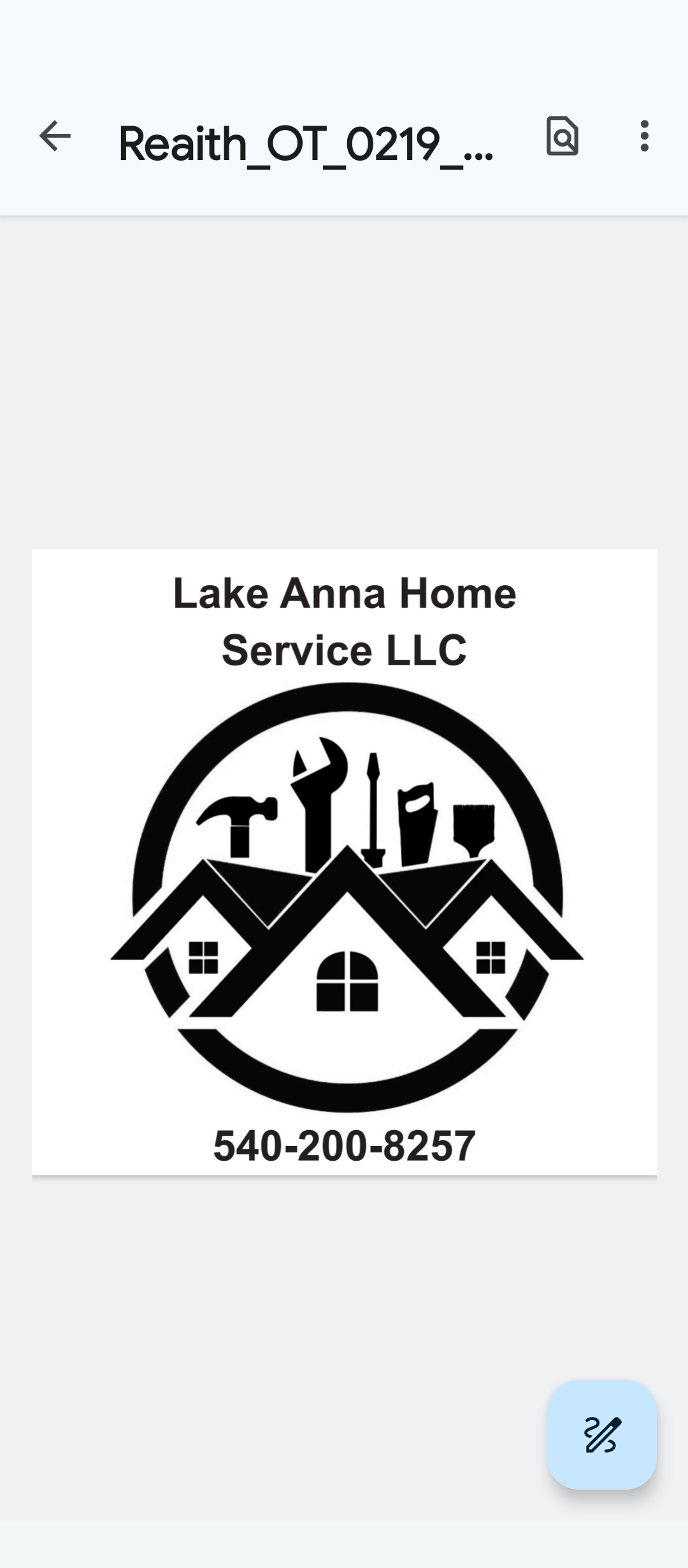 Lake Anna Home Service Logo