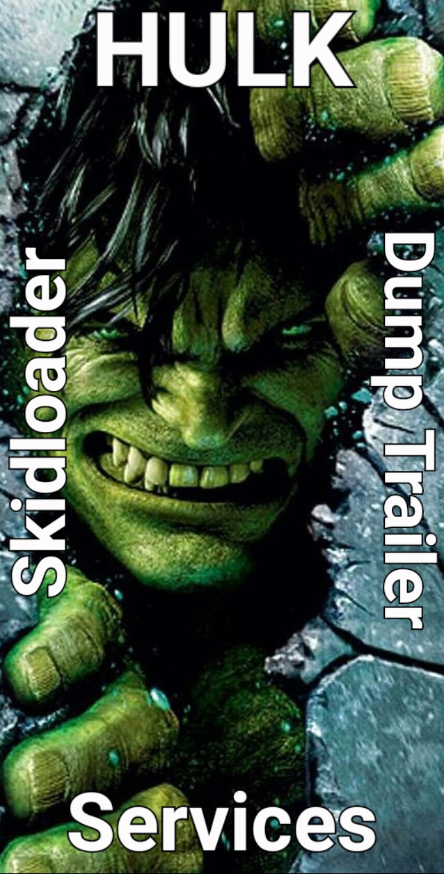 The Hulk Skidloader and Dump Trailer Services Logo