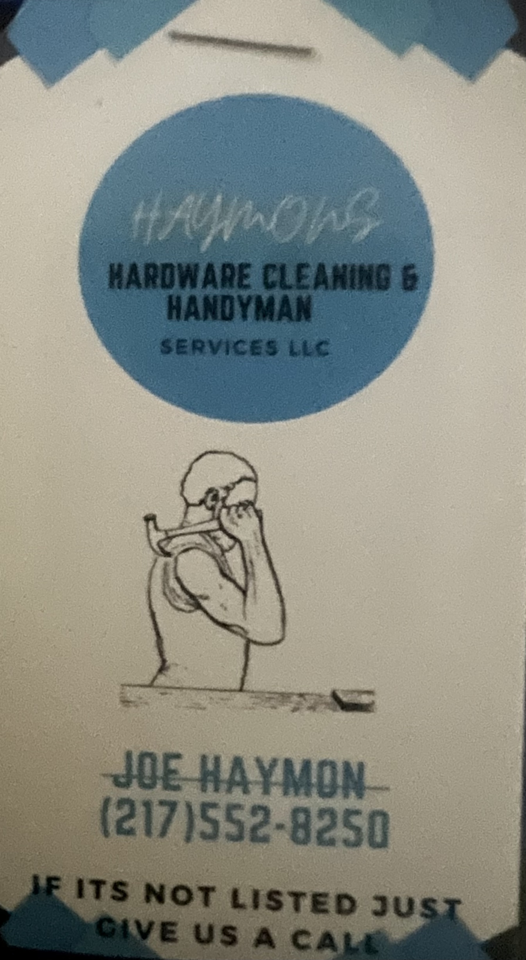 Handyman Cleaning And Hardware Logo