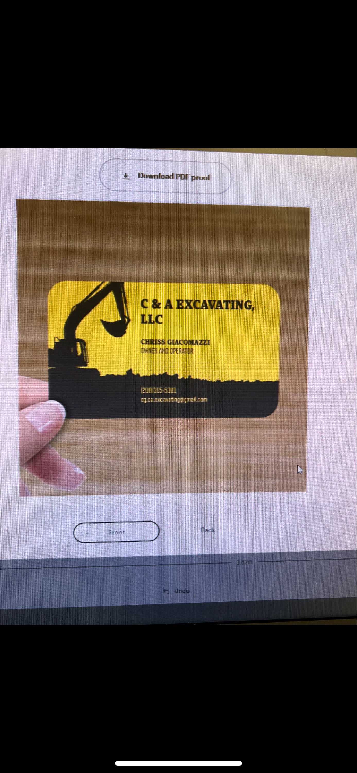 C & A Excavating Logo