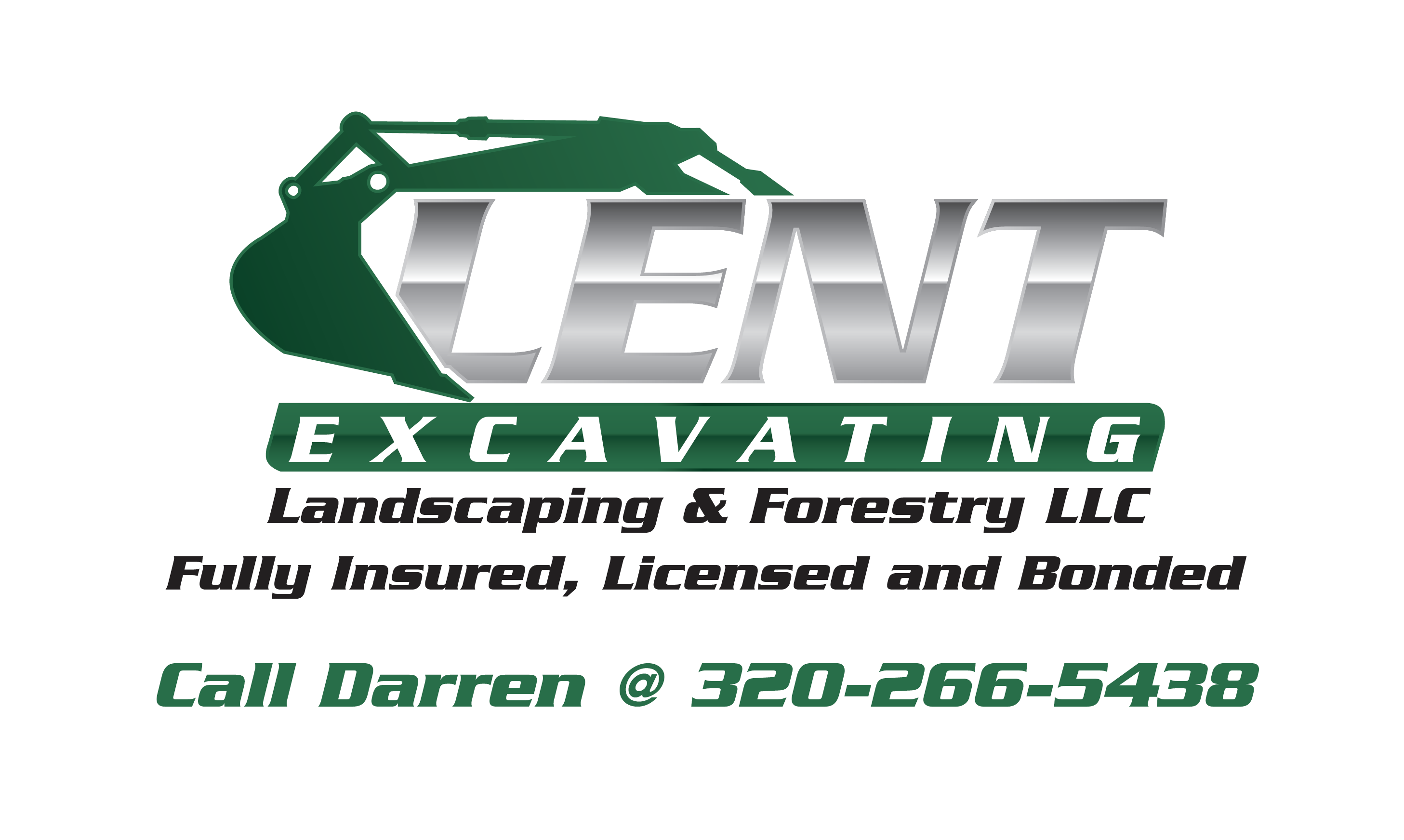 Lents excavating landscaping and Forestry Logo
