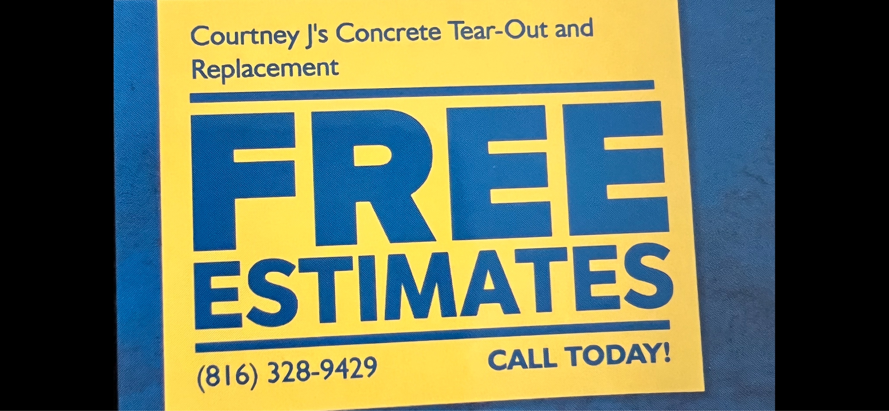 Courtney J's Concrete Tear-out and Replacement, LLC Logo