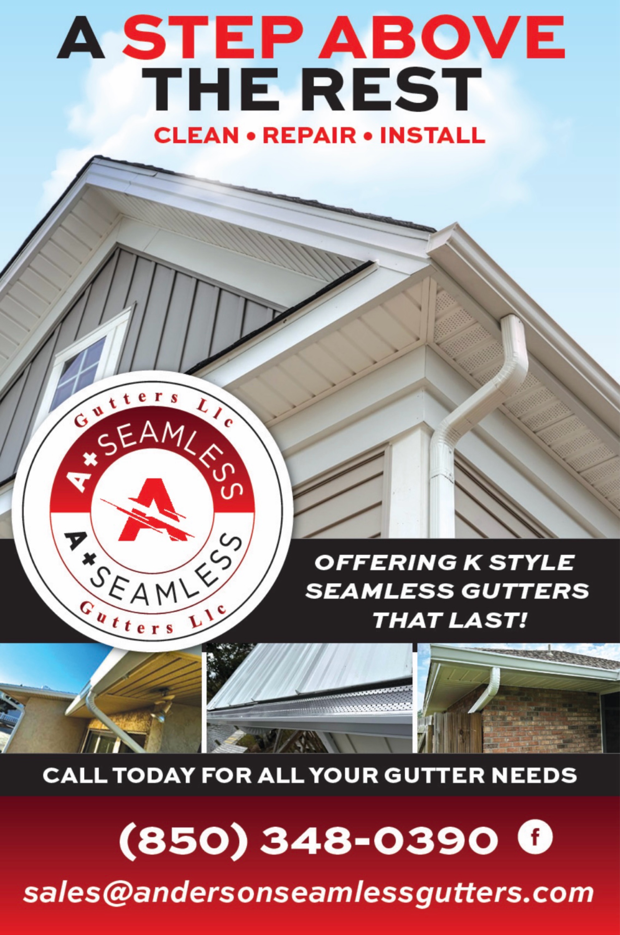 A+ Seamless Gutters LLC Logo