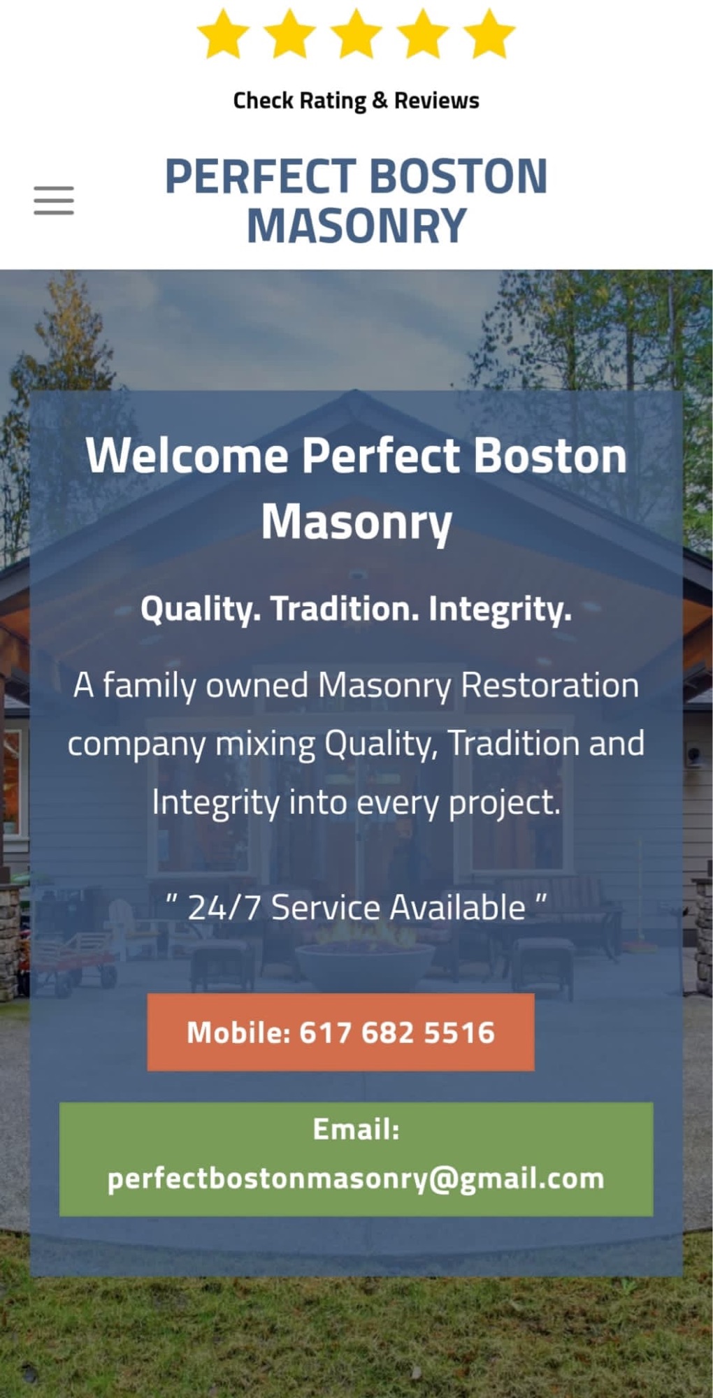 Perfect Boston Masonry Logo