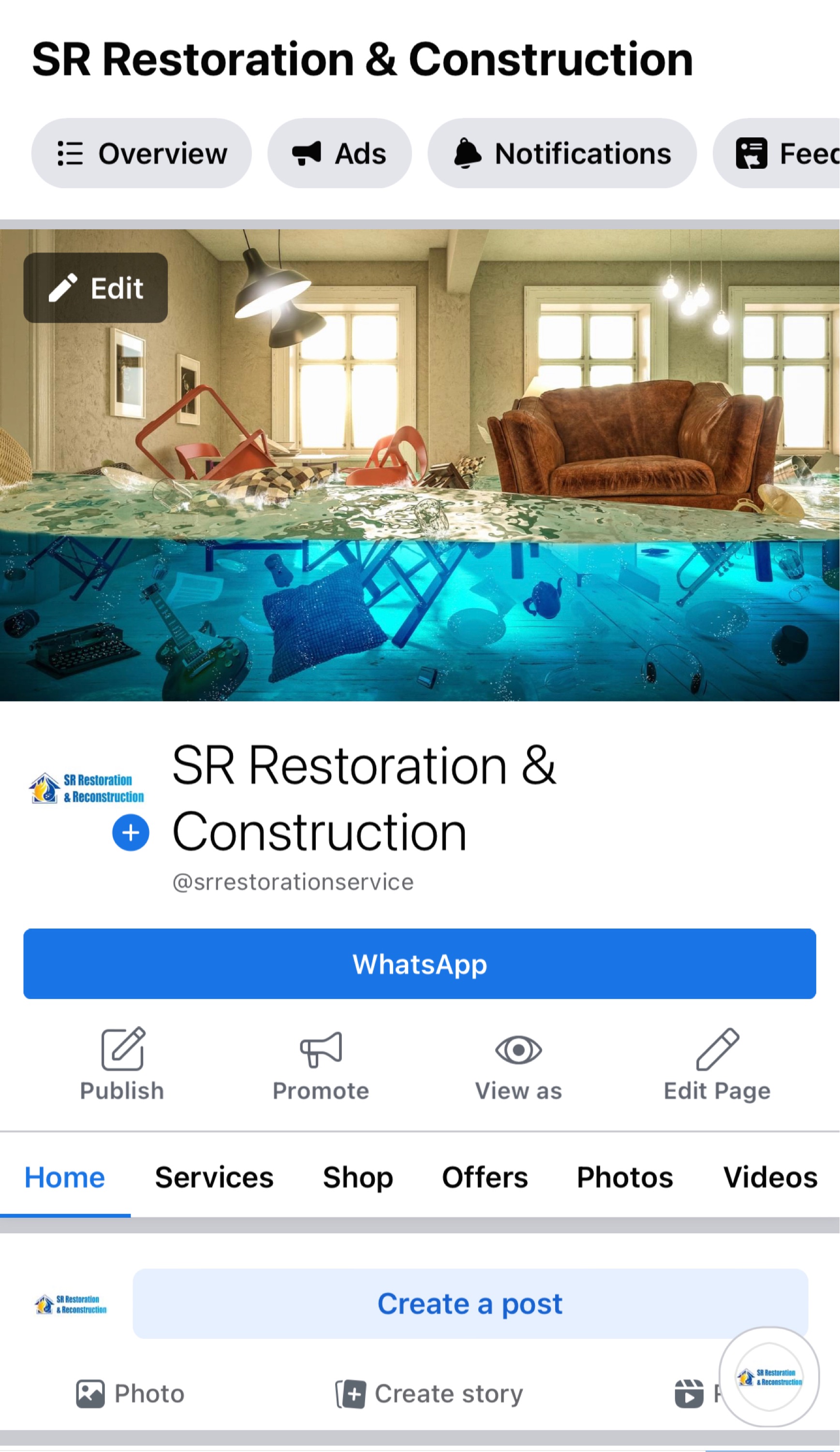 SR Restoration & Construction Logo