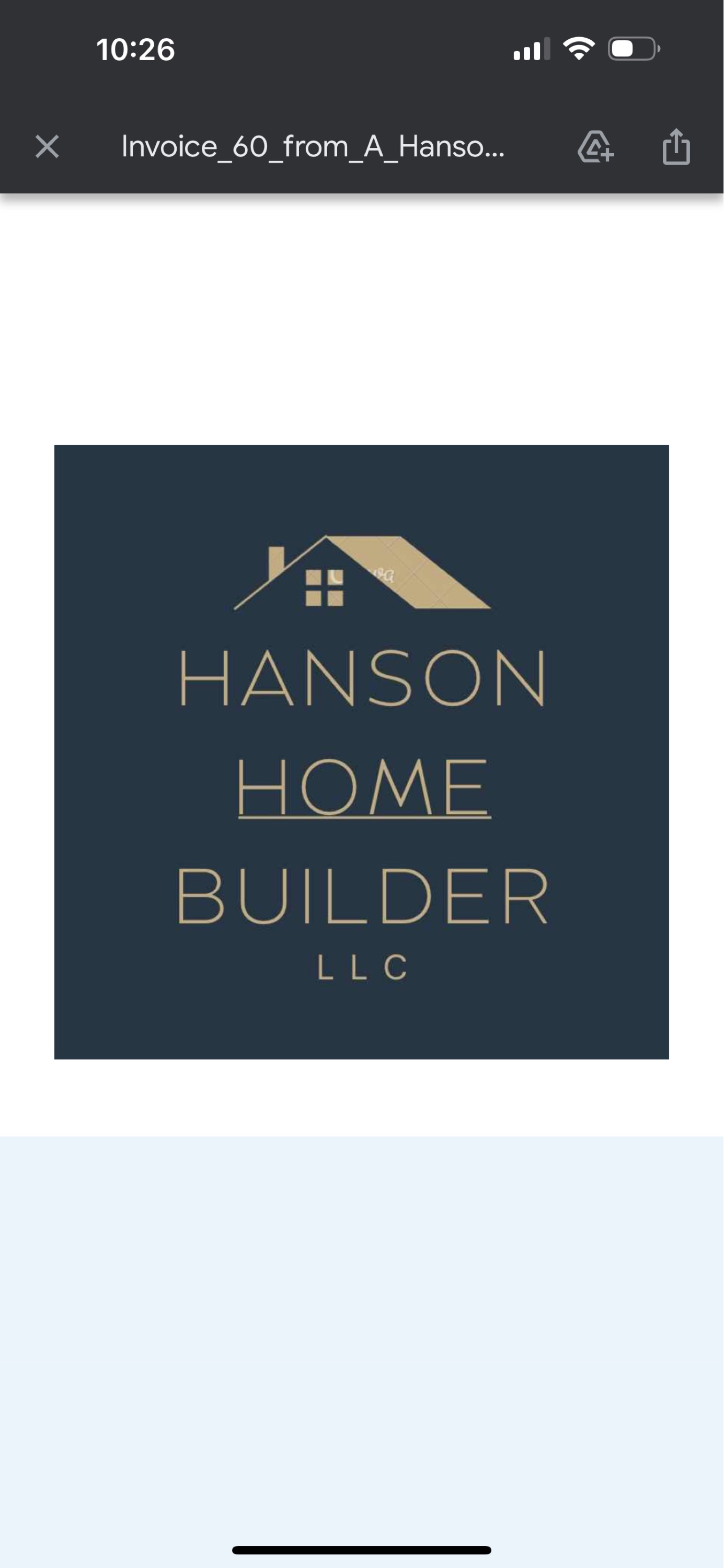 A Hanson Home Builder Logo