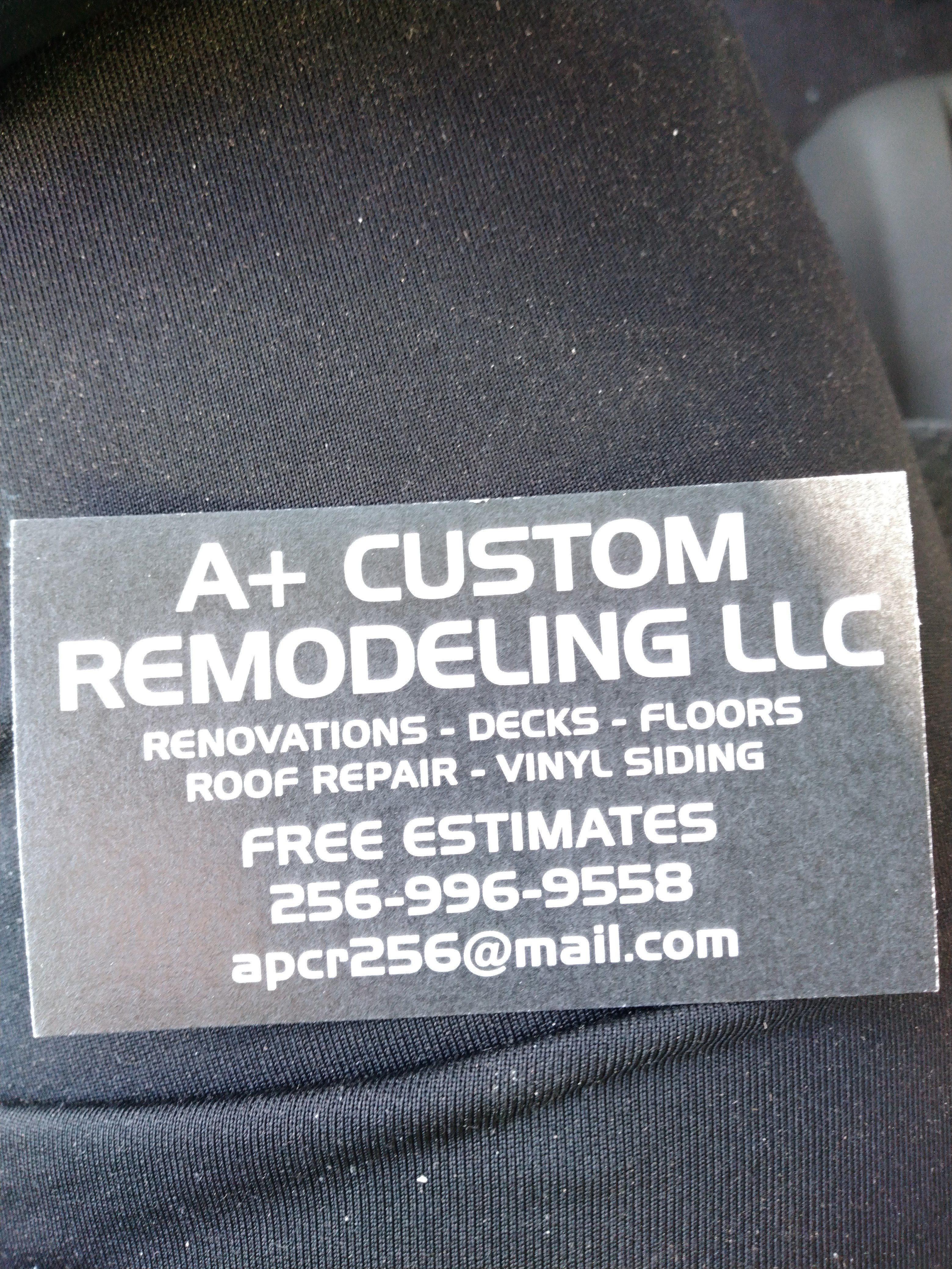 A + Custom Remodeling LLC Logo