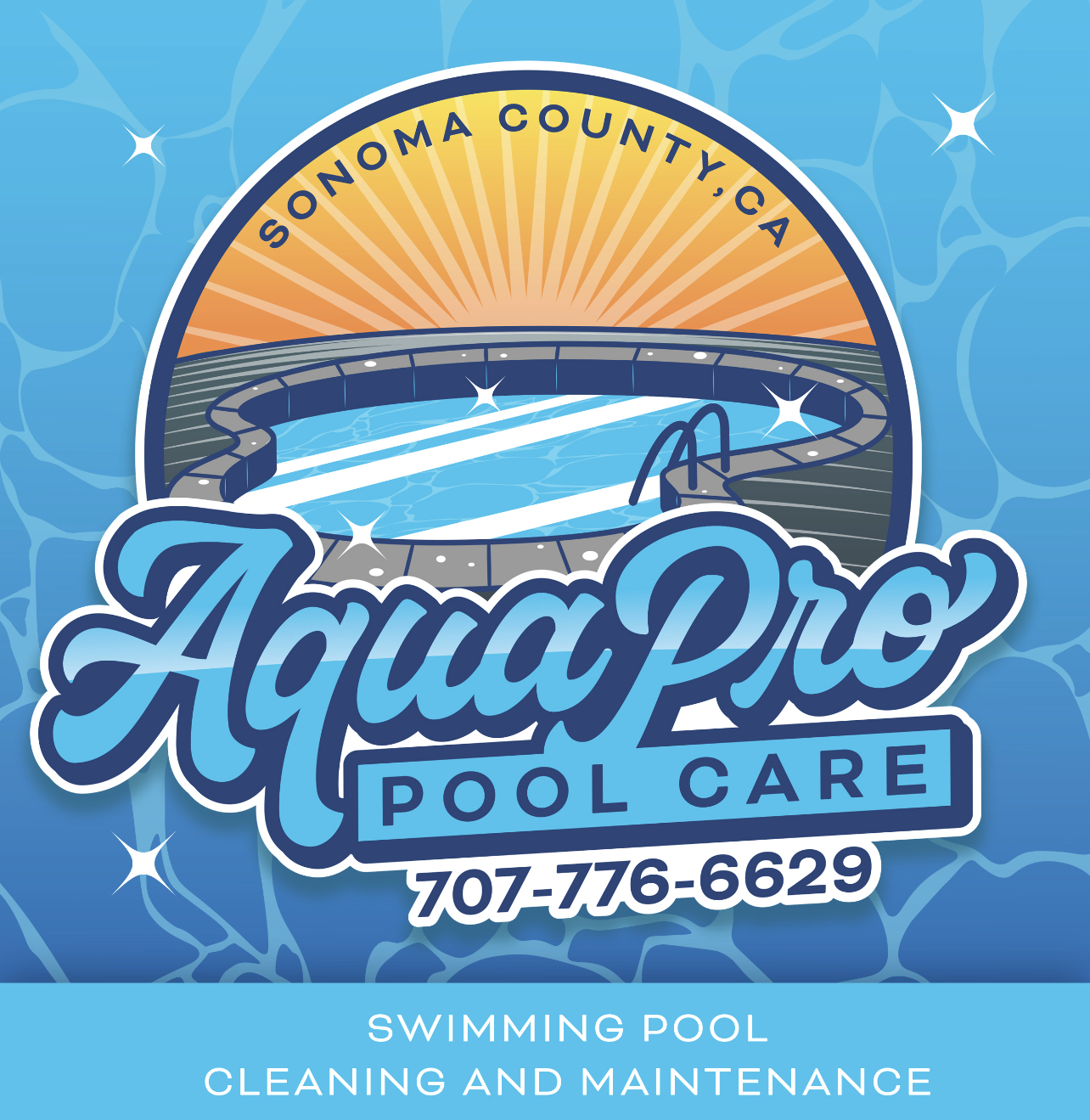 AquaPro Pool Care - Unlicensed Contractor Logo