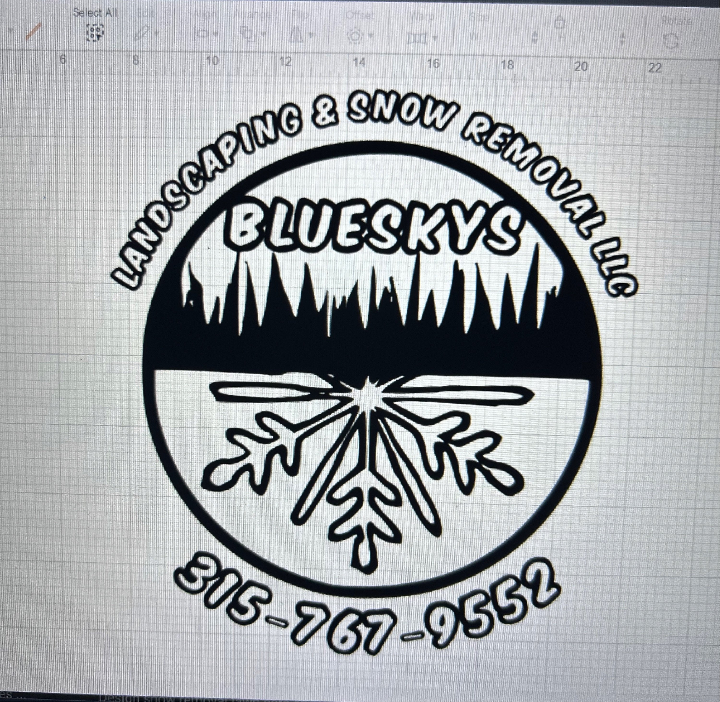 Blue Skies Landscaping and Snow Removal Logo