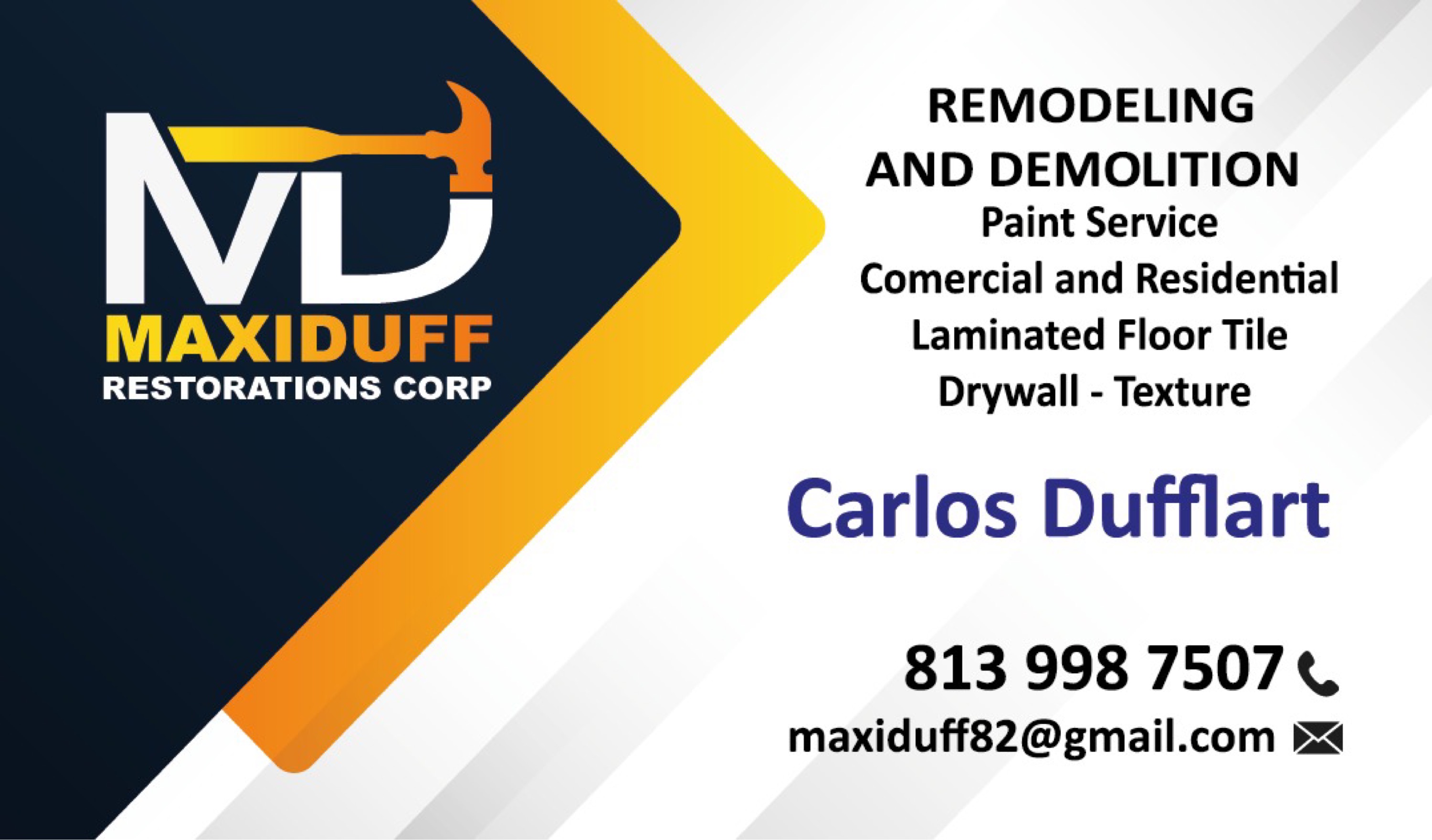 Maxiduff Restorations Corp. Logo