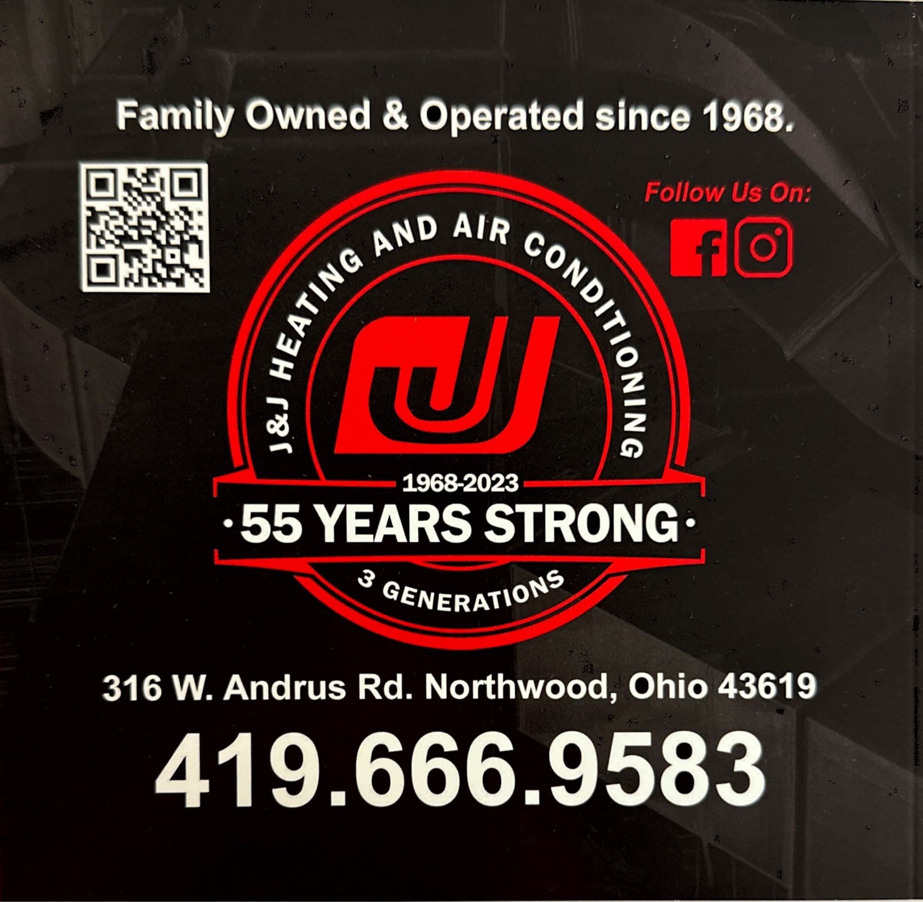 J & J Heating and Air Conditioning Logo
