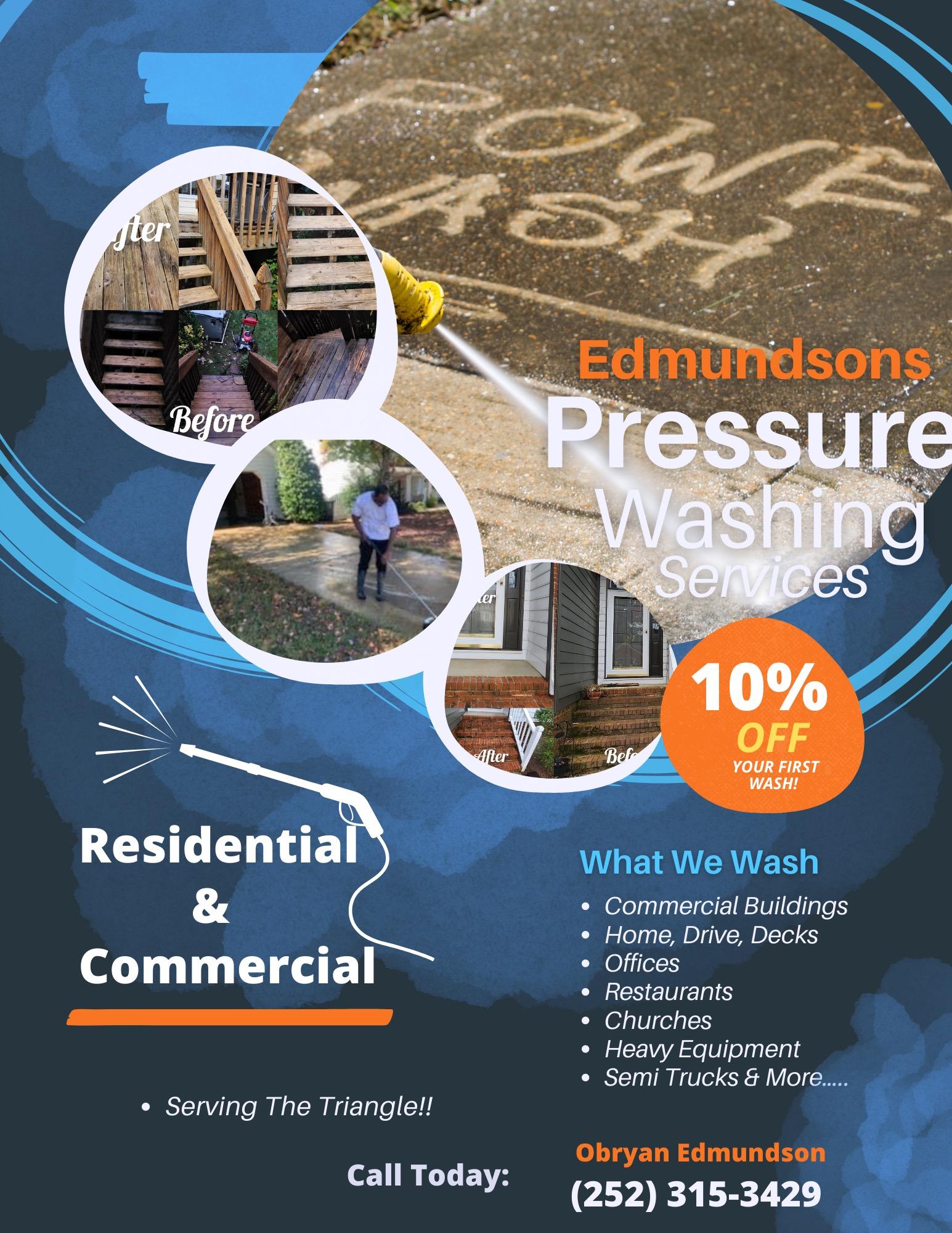 Edmundson's Pressure Washing, LLC Logo