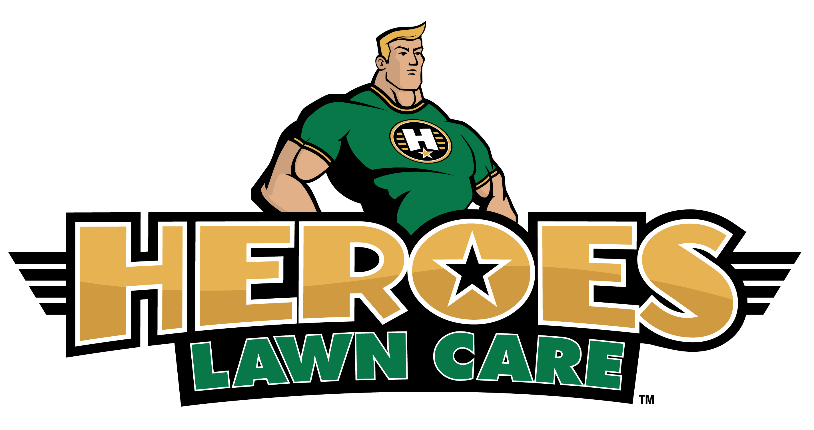 Heroes Lawn Care Logo