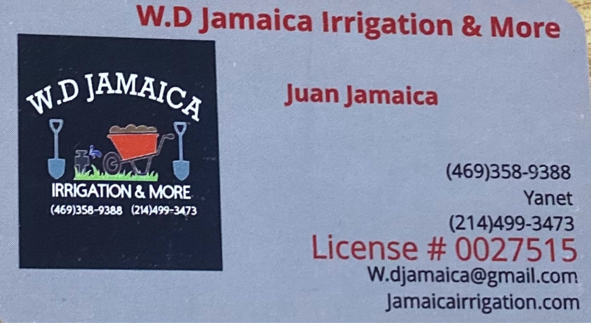 W D Jamaica Irrigation and More Logo