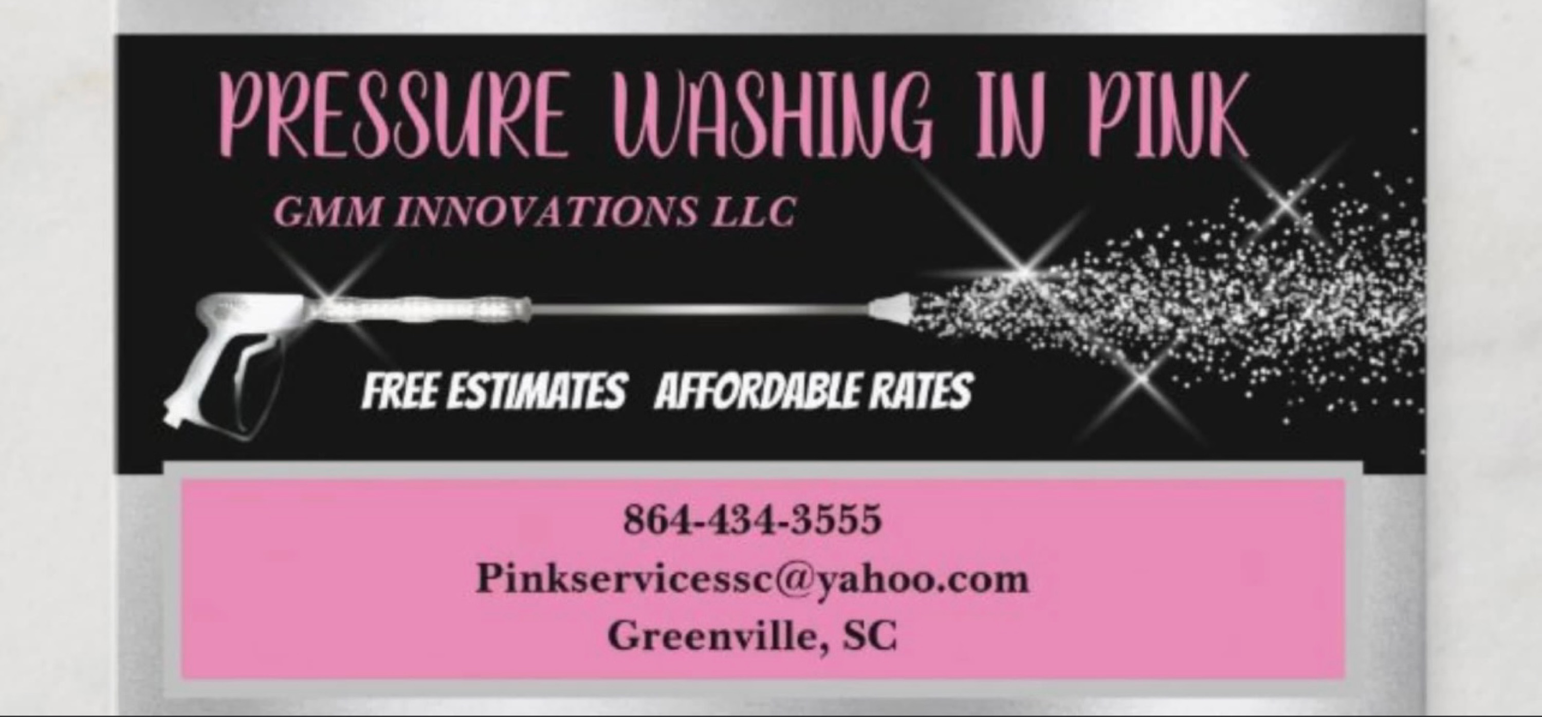 Pressure Washing in Pink Logo