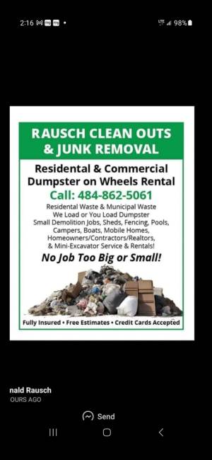 Rausch Clean Outs & Junk Removal Logo