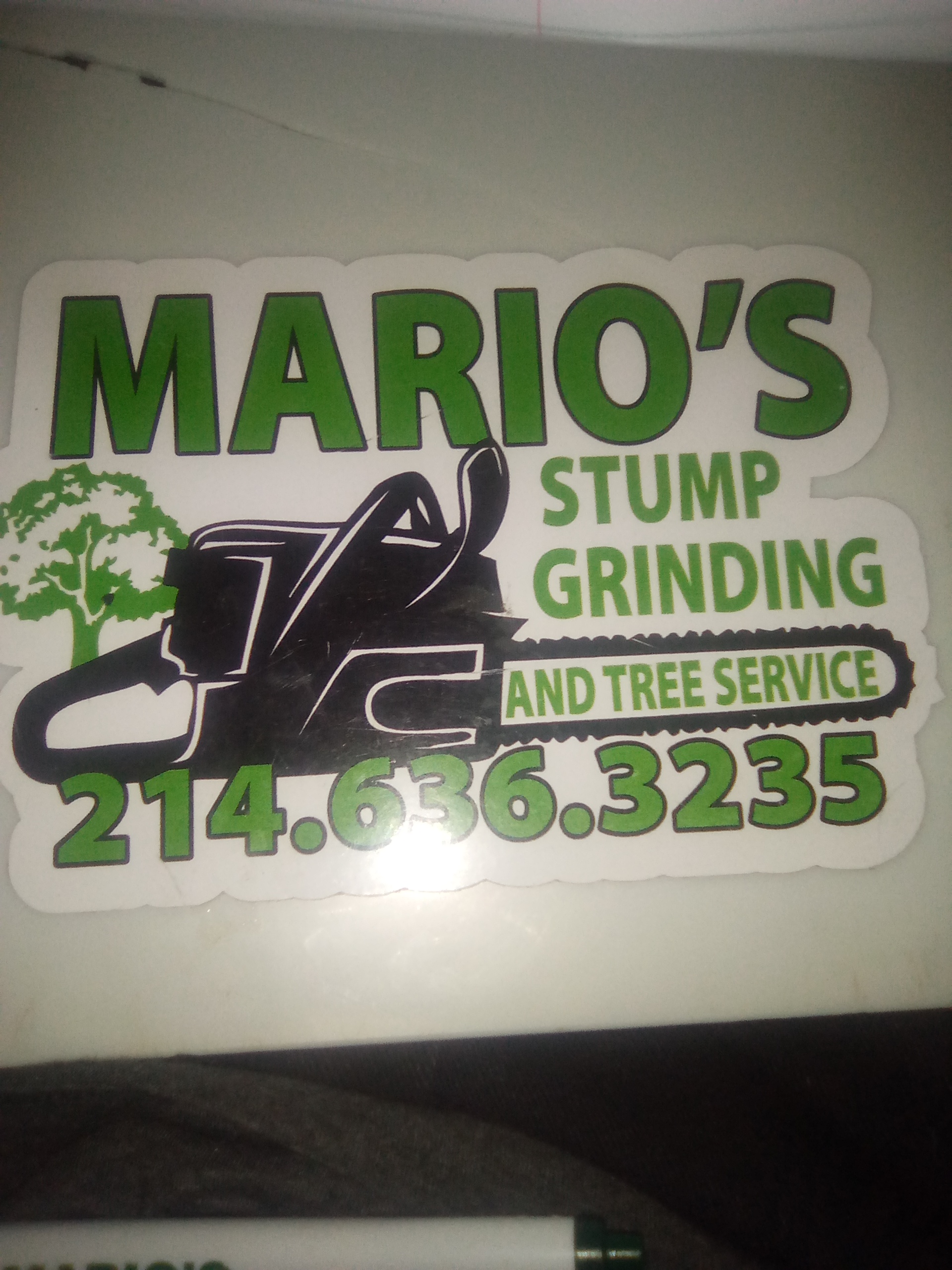 Mario's Stump Grinding Logo