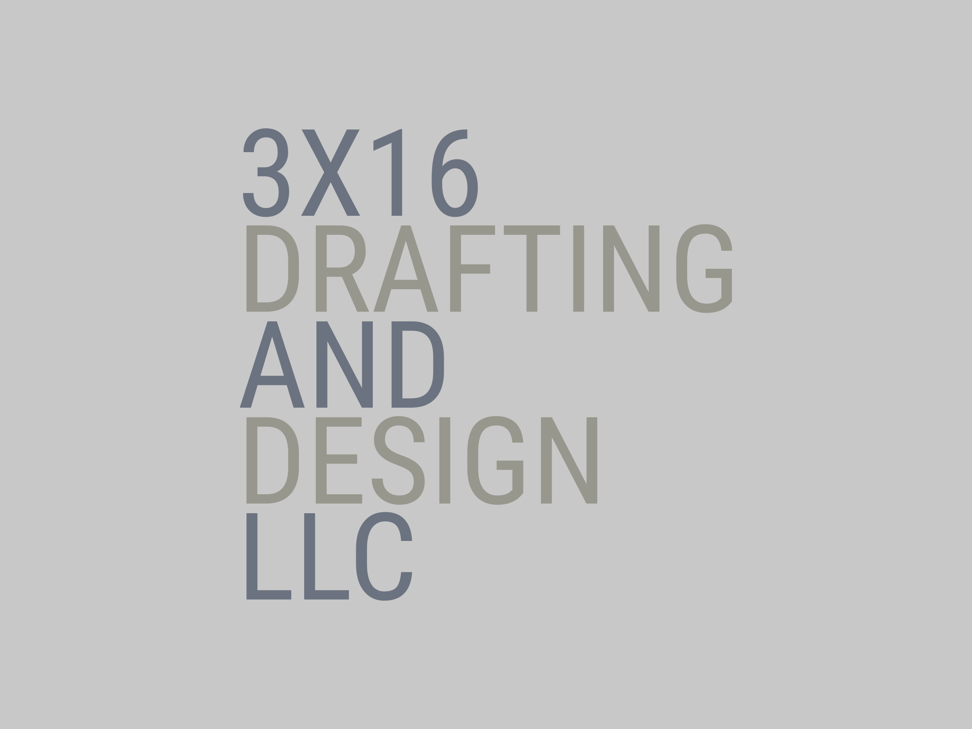 3x16 Drafting and Design, LLC Logo
