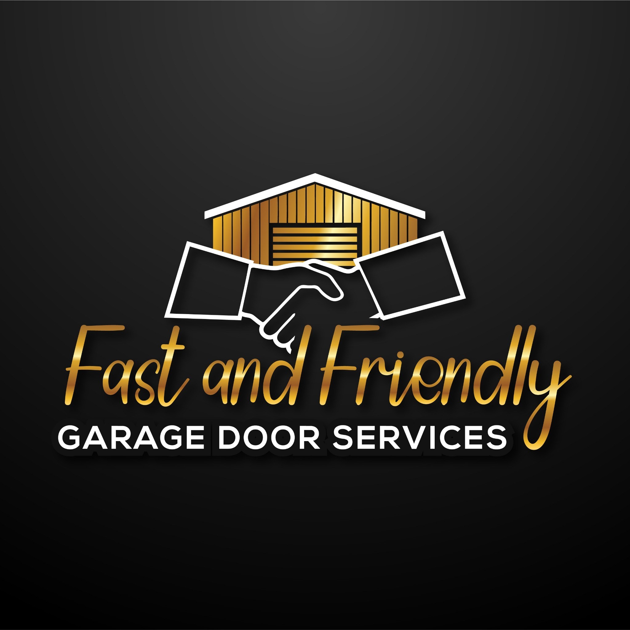 Fast And Friendly Garage Door Service Repair And Sales Logo
