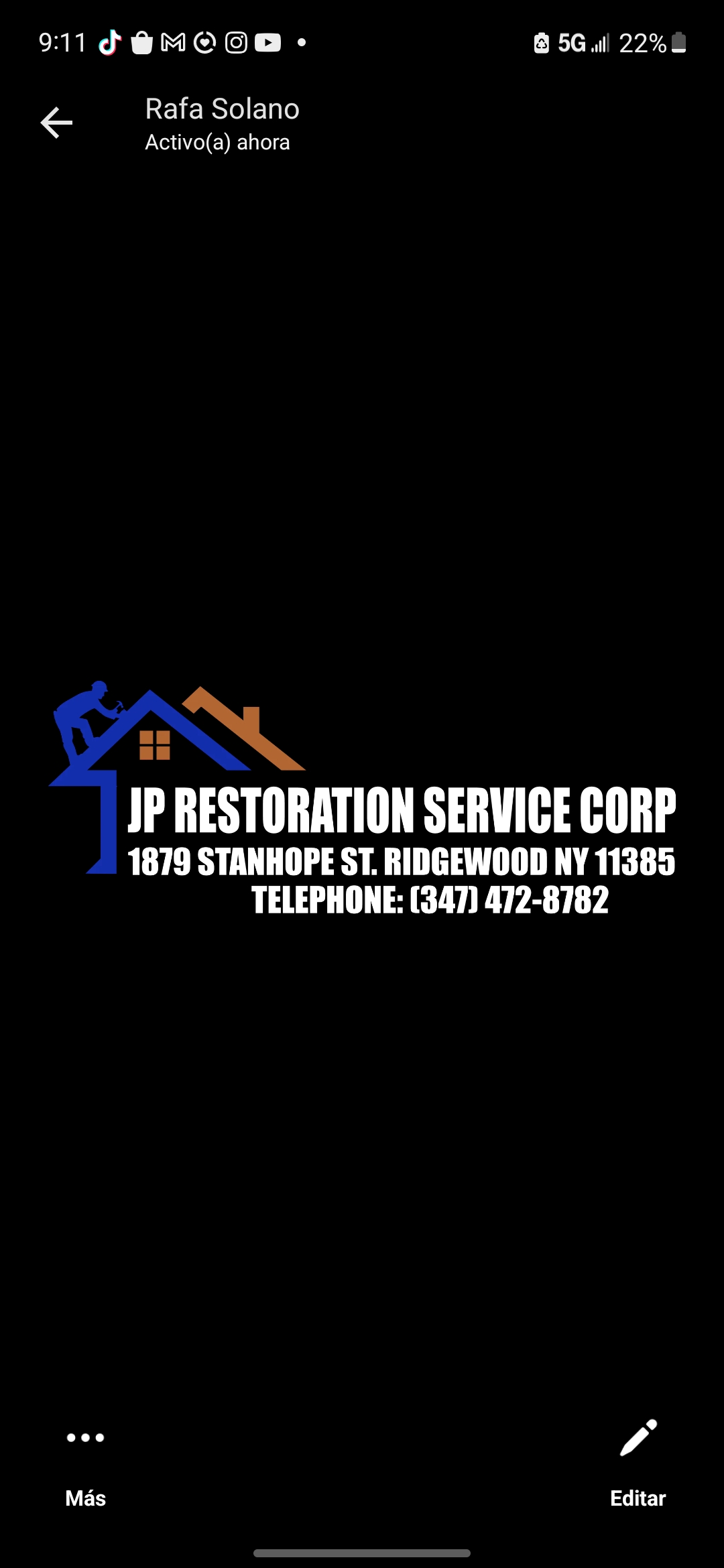 JP Restoration Services Corp. Logo