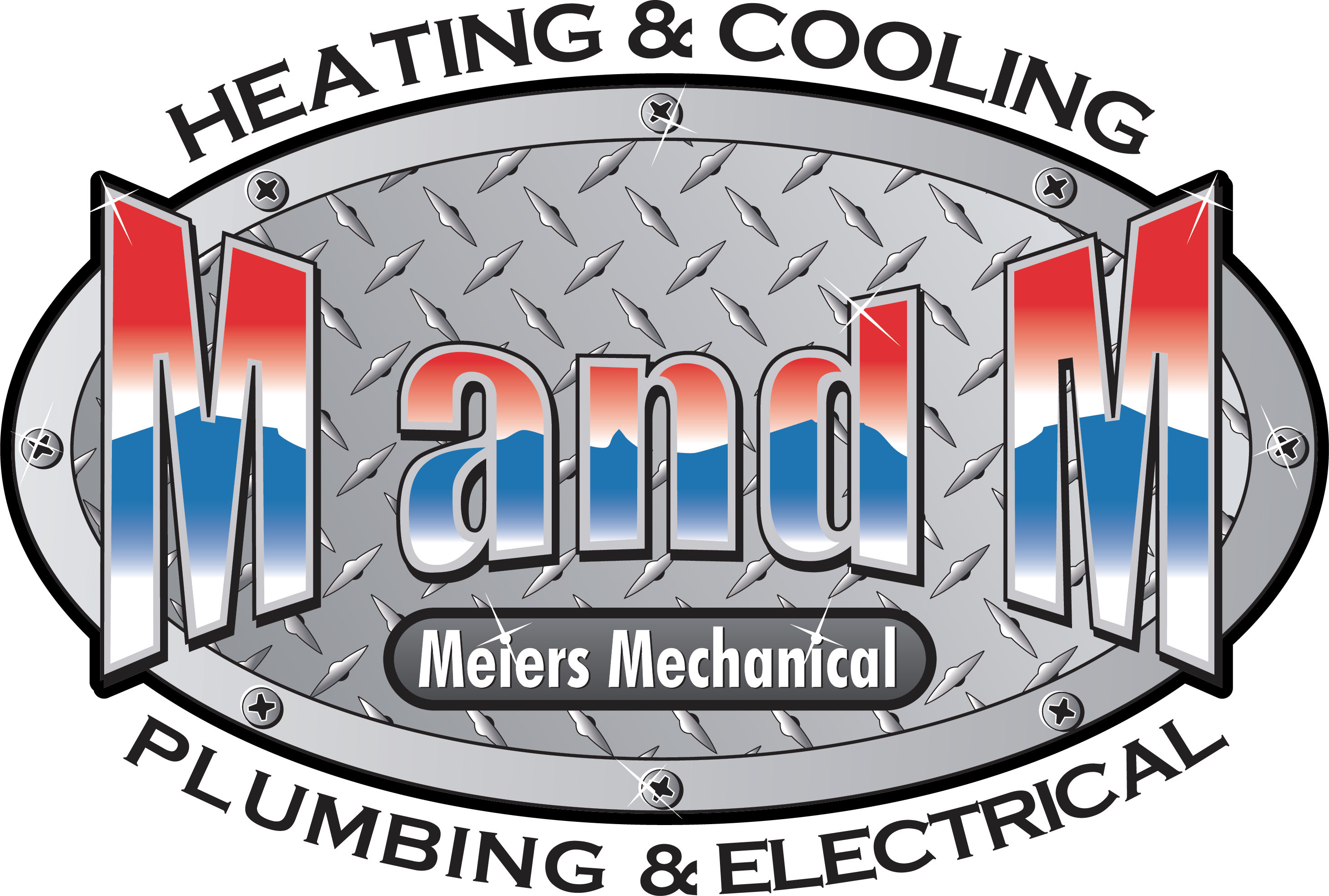 M and M Heating, Cooling, Plumbing and Electrical Logo