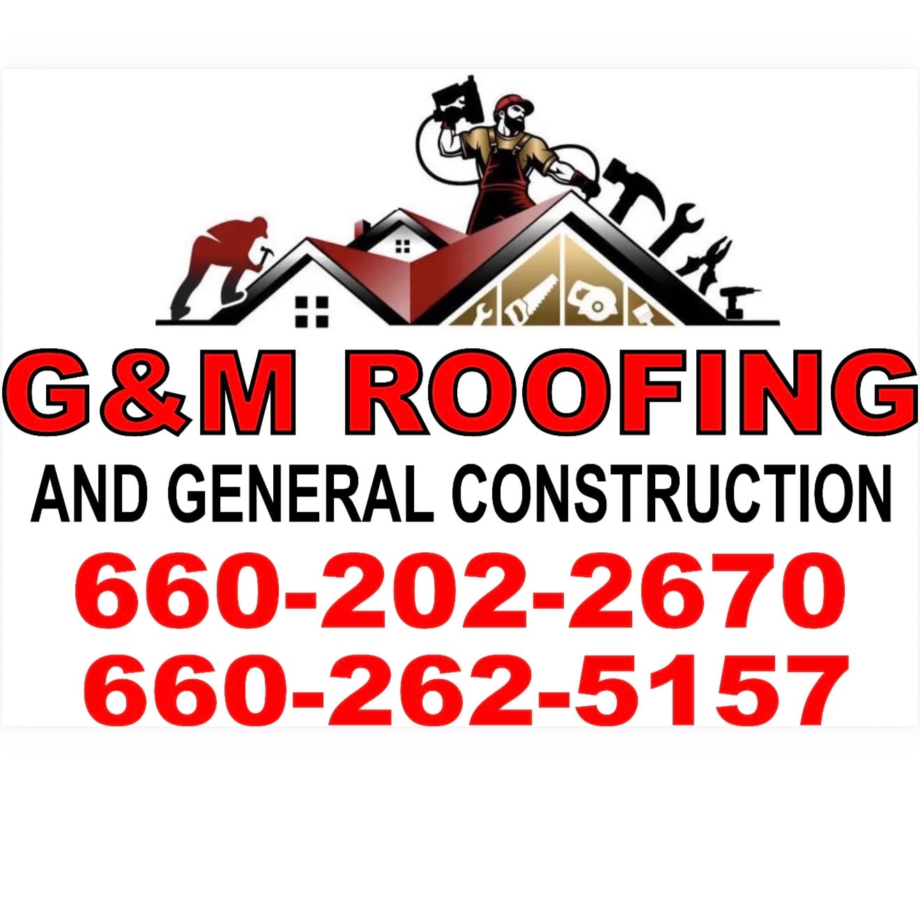 g&m roofing and general construction Logo