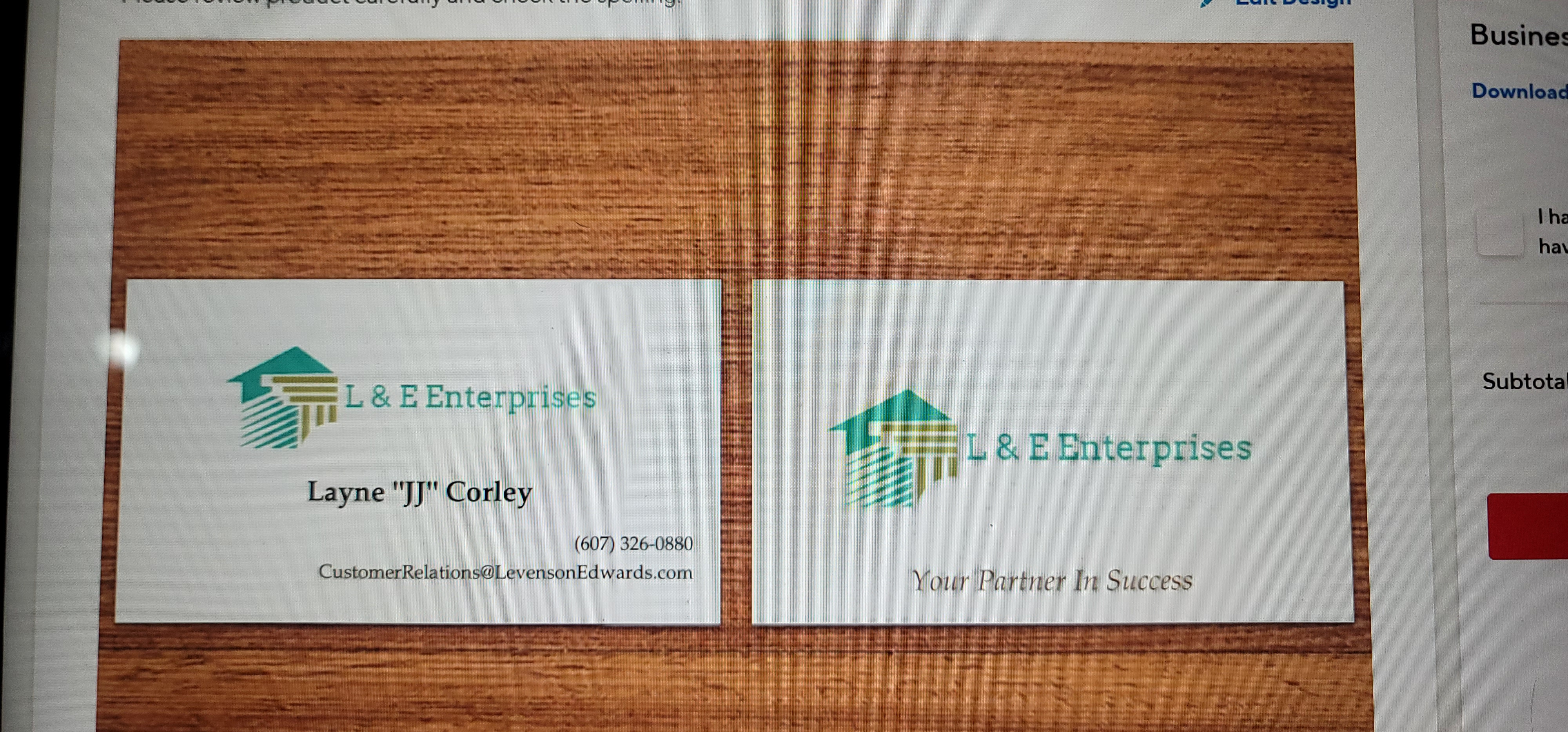 L & E Enterprises Logo