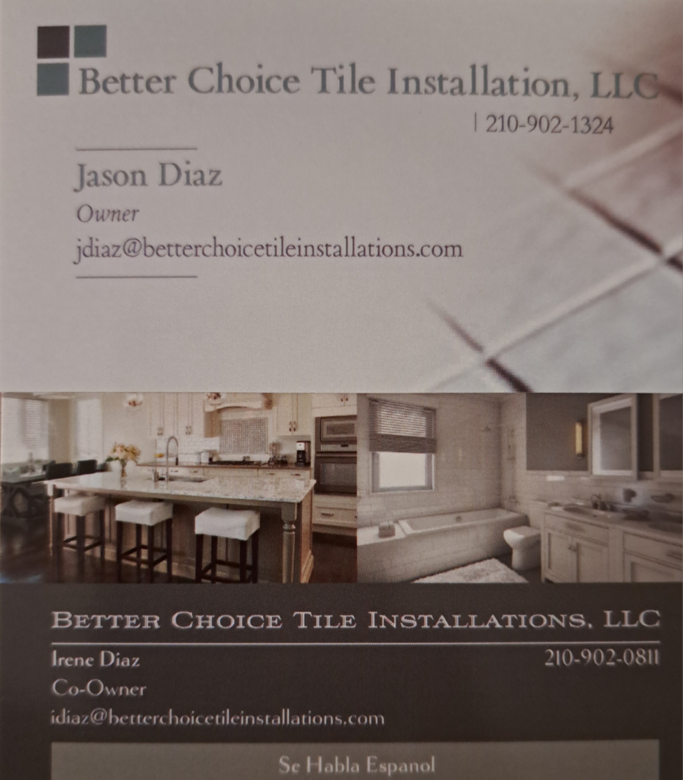 Better Choice Tile Installations LLC Logo