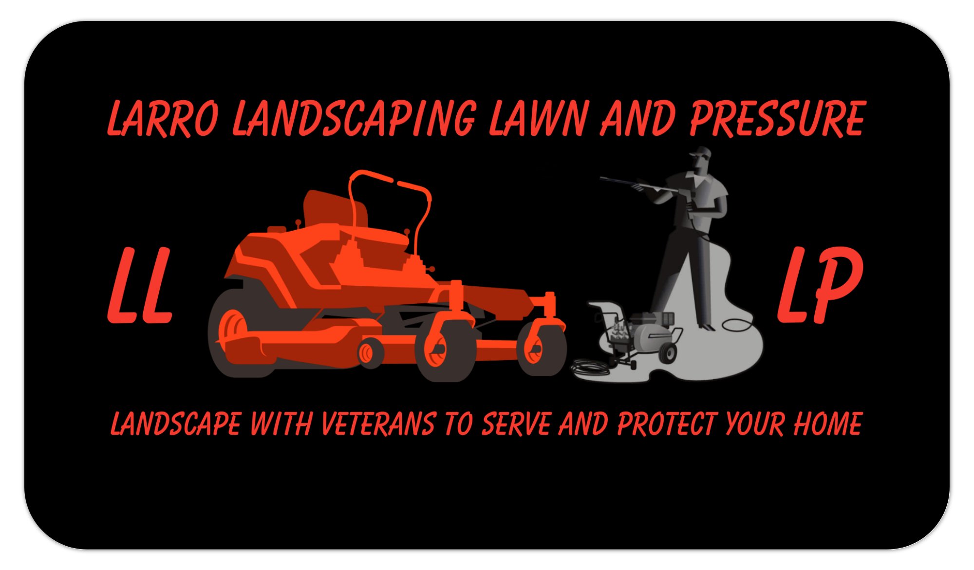 Larro Landscaping Lawn and Pressure Logo