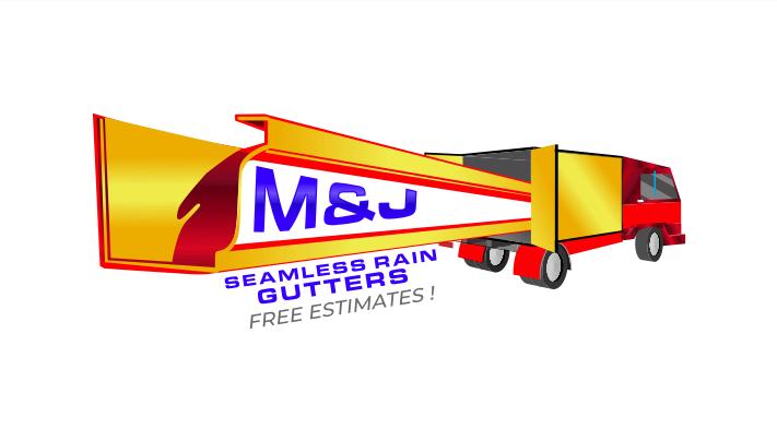 M&J Seamless Rain Gutters Logo