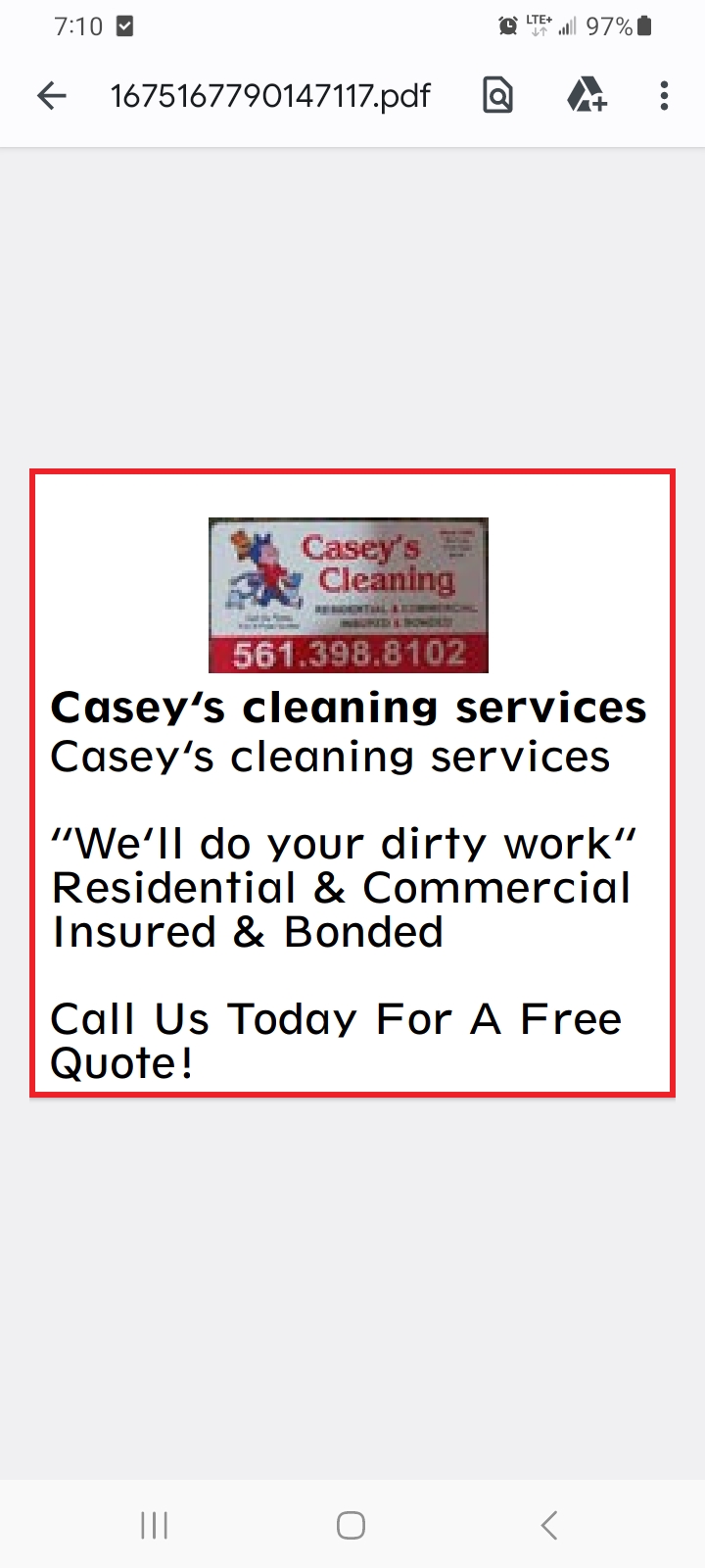 Casey's Cleaning Services Logo