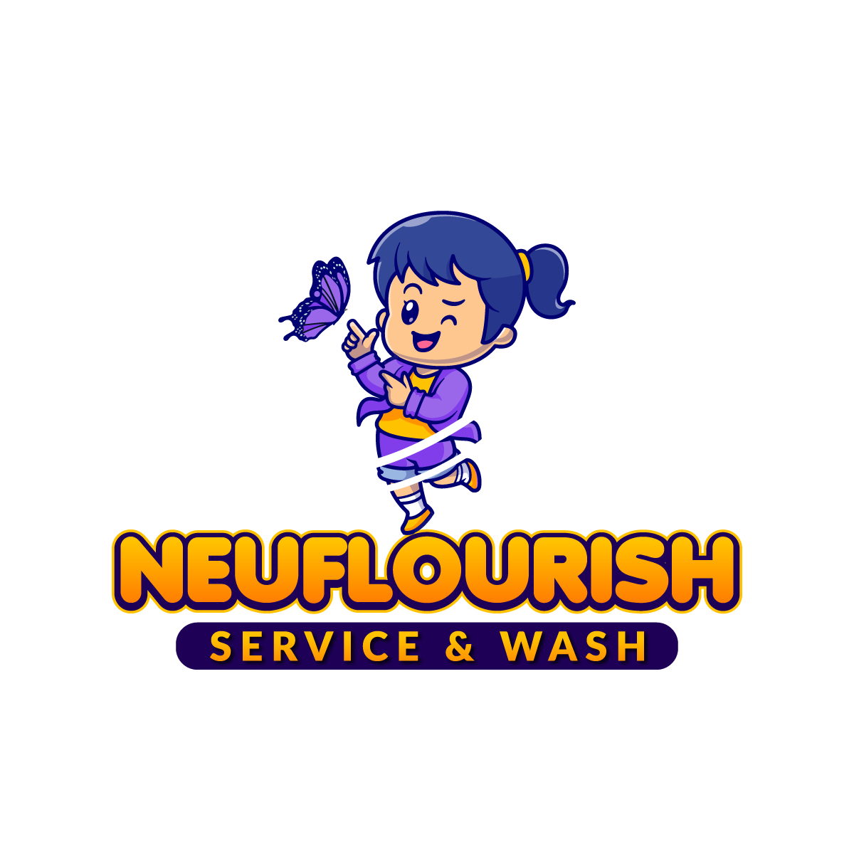 Neuflourish Service and Wash Logo